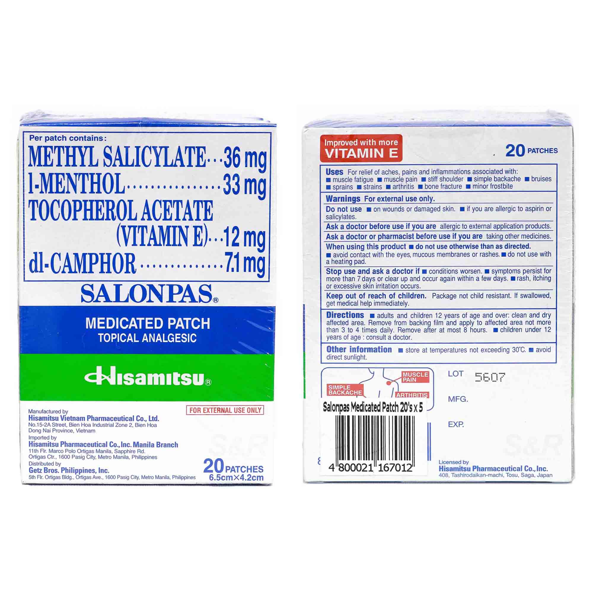 Hisamitsu Salonpas Medicated Patch