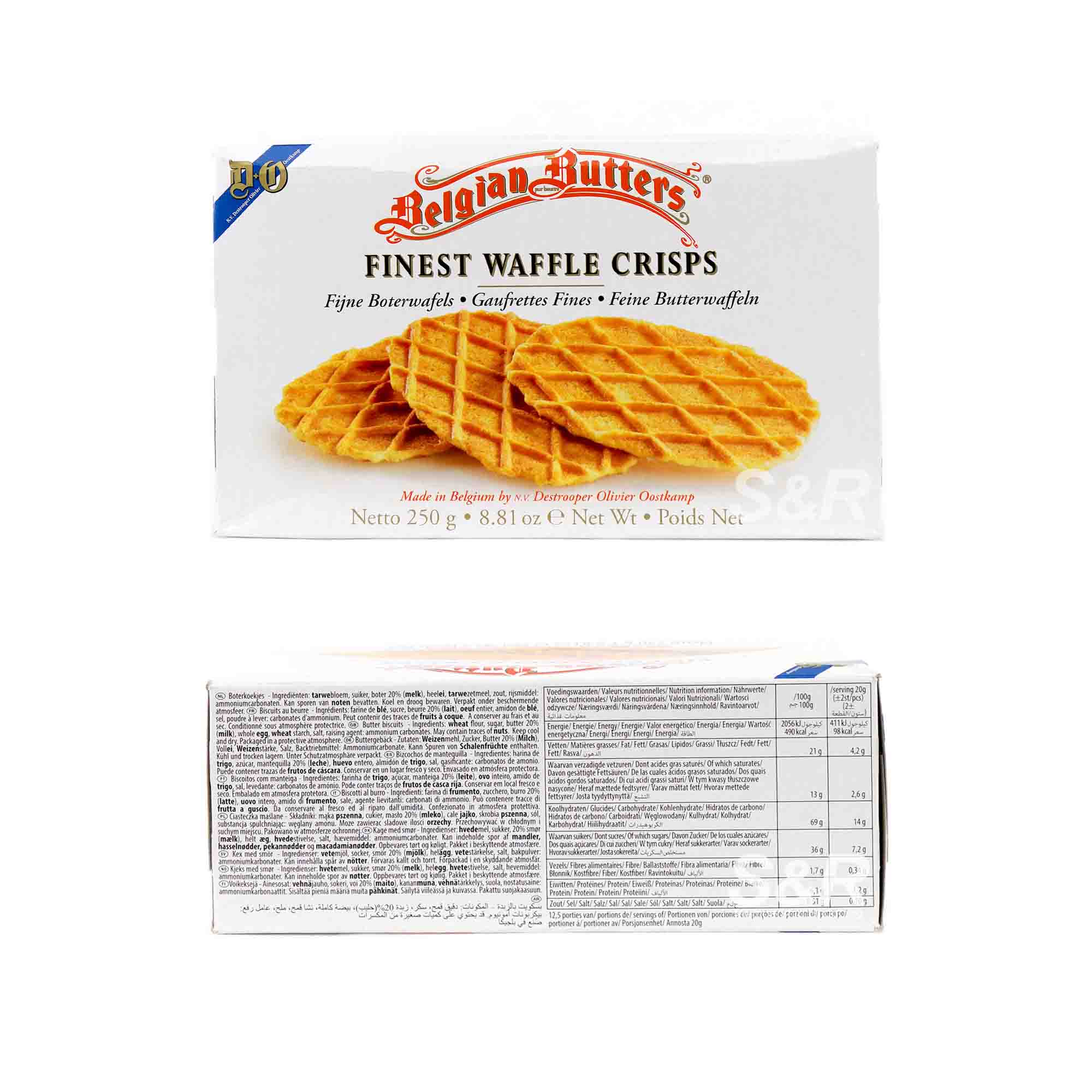 Belgian Butters Finest Waffle Crisps 250g