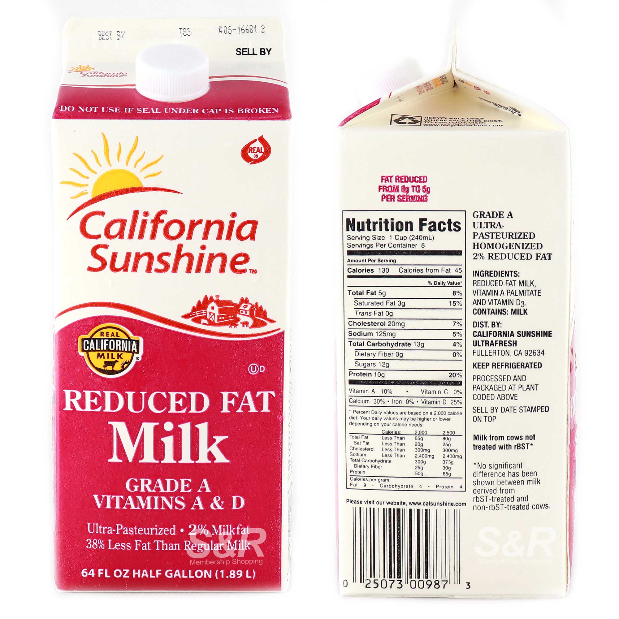 Reduced Fat Milk