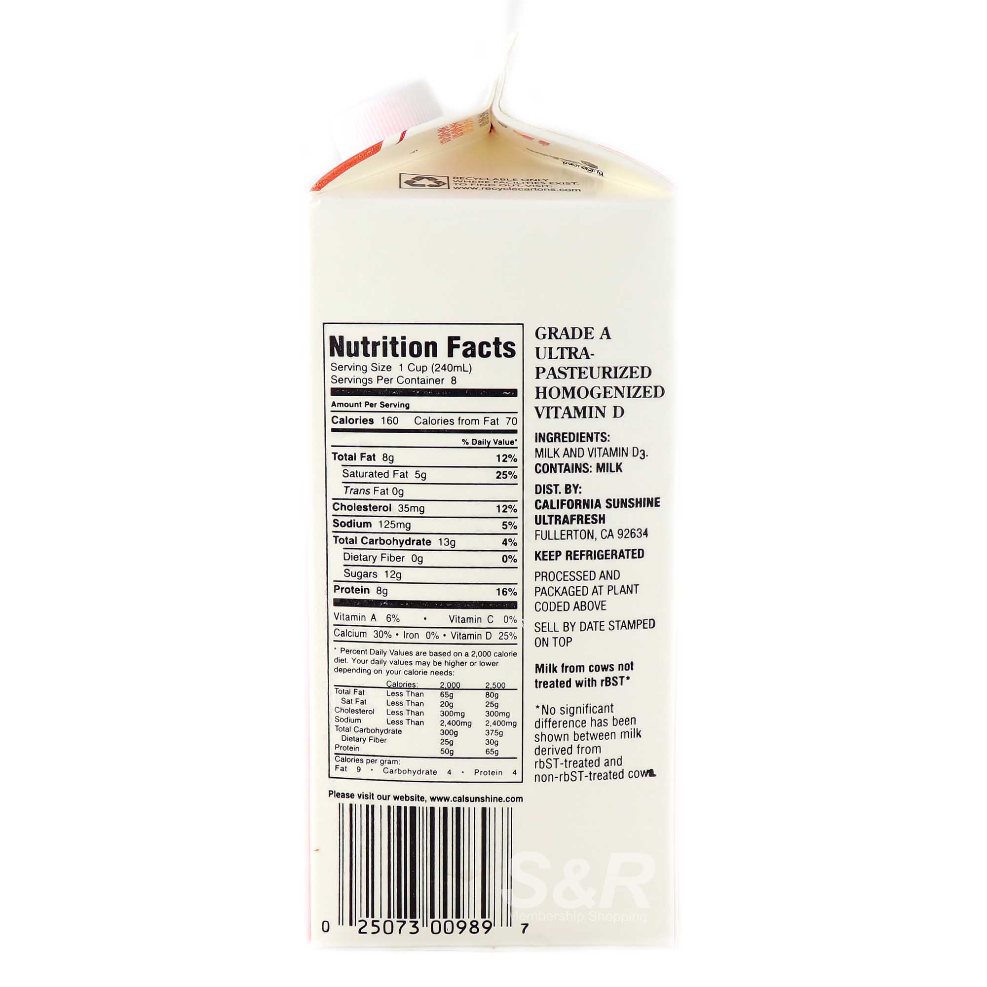 California Sunshine Homogenized Milk
