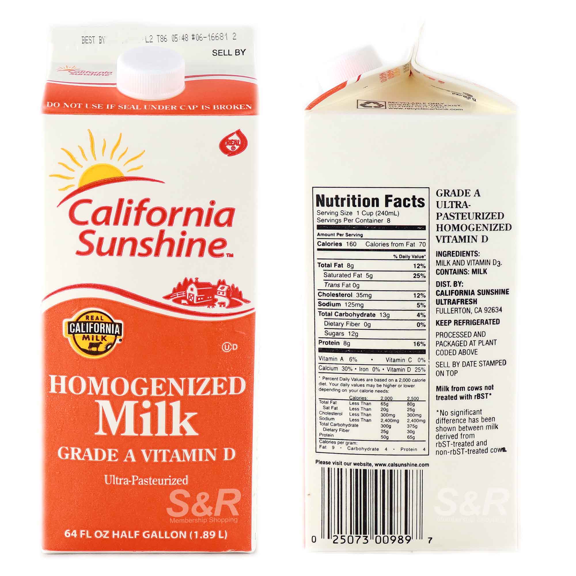 California Sunshine Homogenized Milk