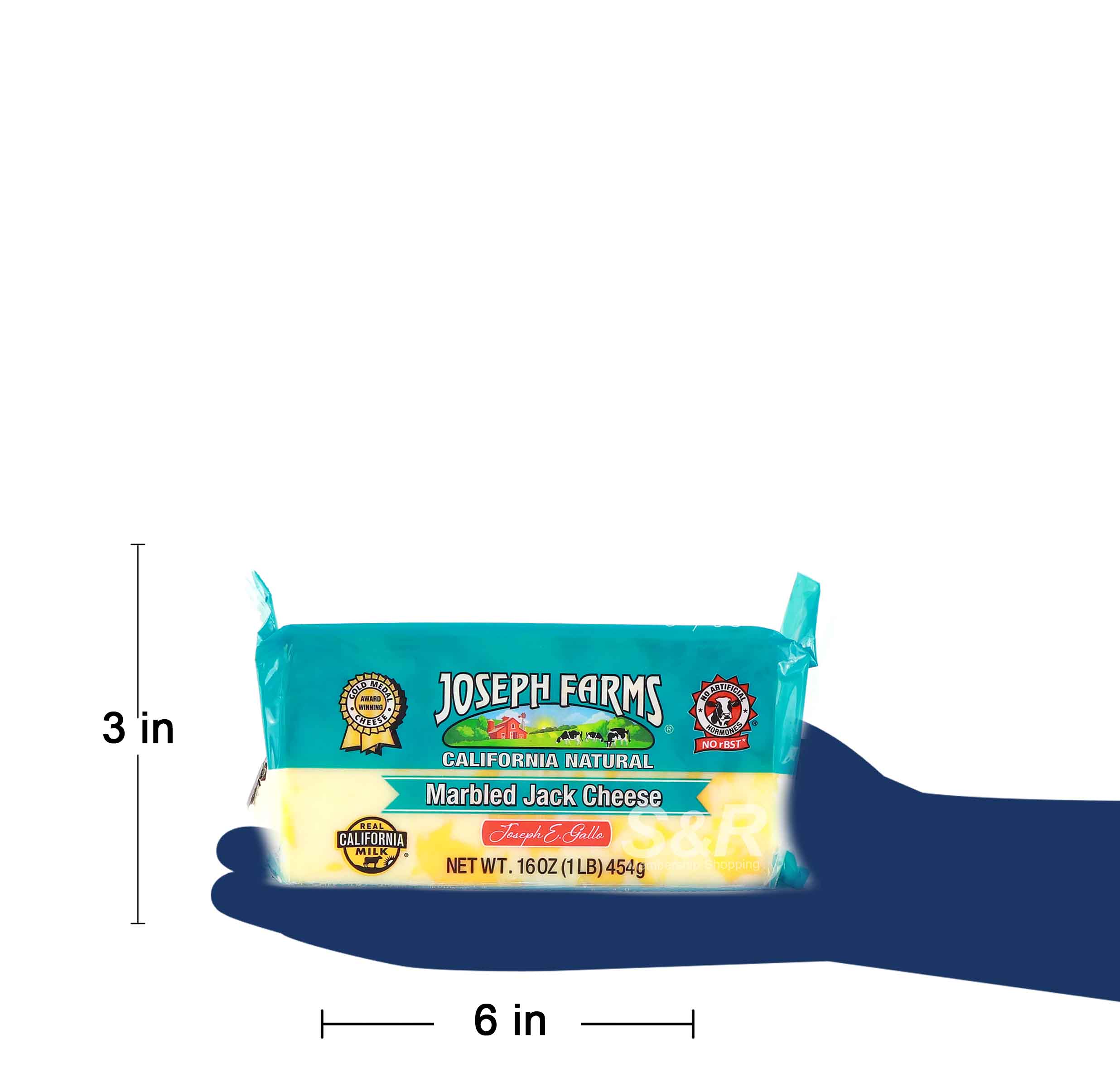 Joseph Farms California Natural Marbled Jack Cheese 454g