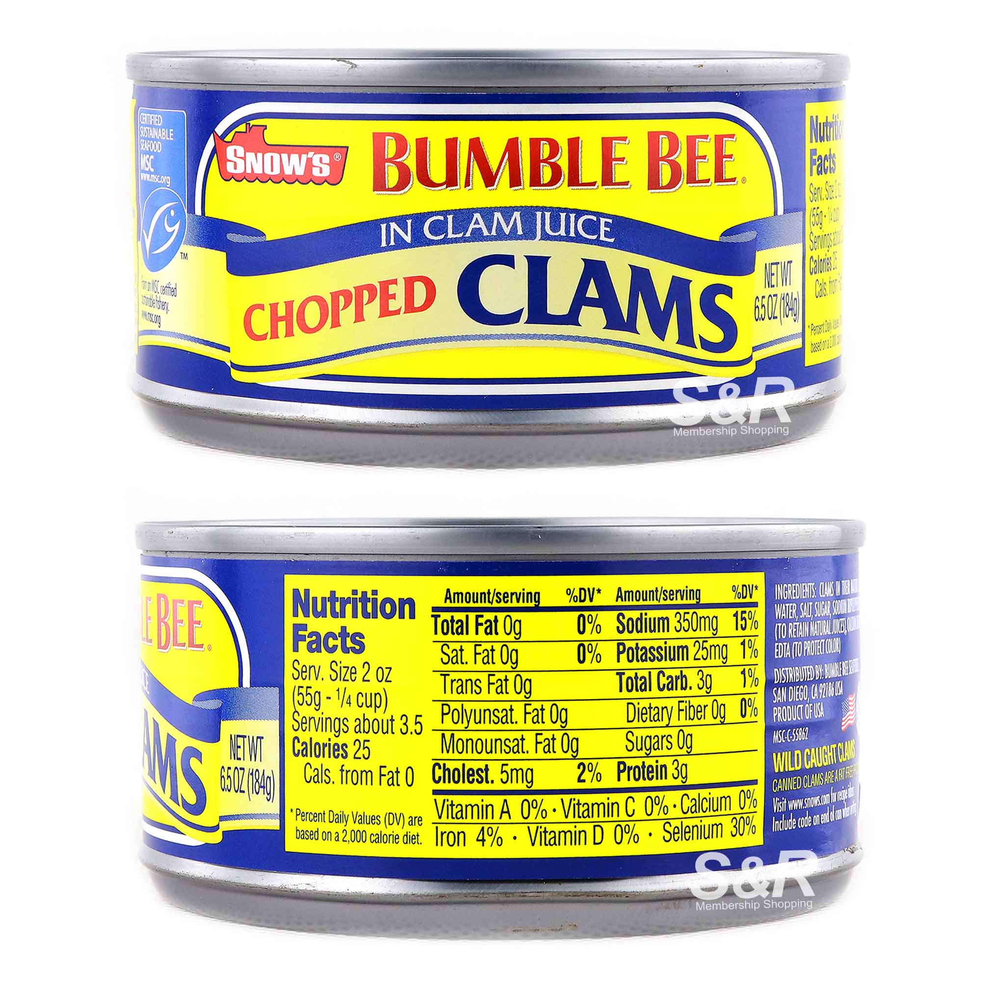 Snow's Bumble Bee Chopped Clams