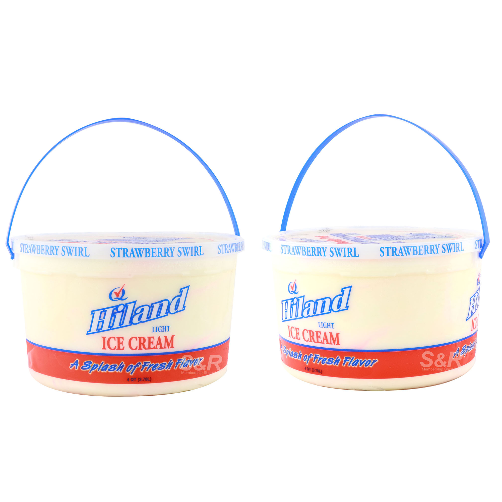 Hiland Strawberry Swirl Light Ice Cream