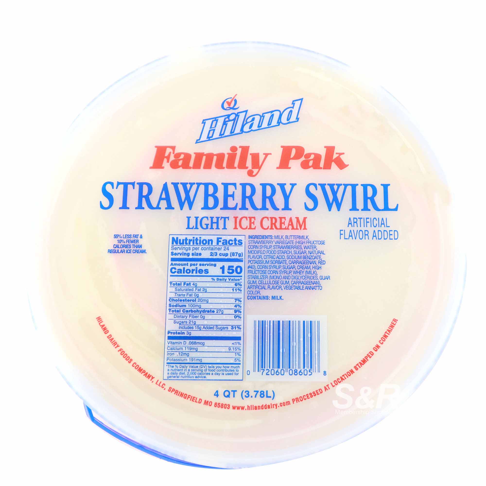 Strawberry Swirl Light Ice Cream