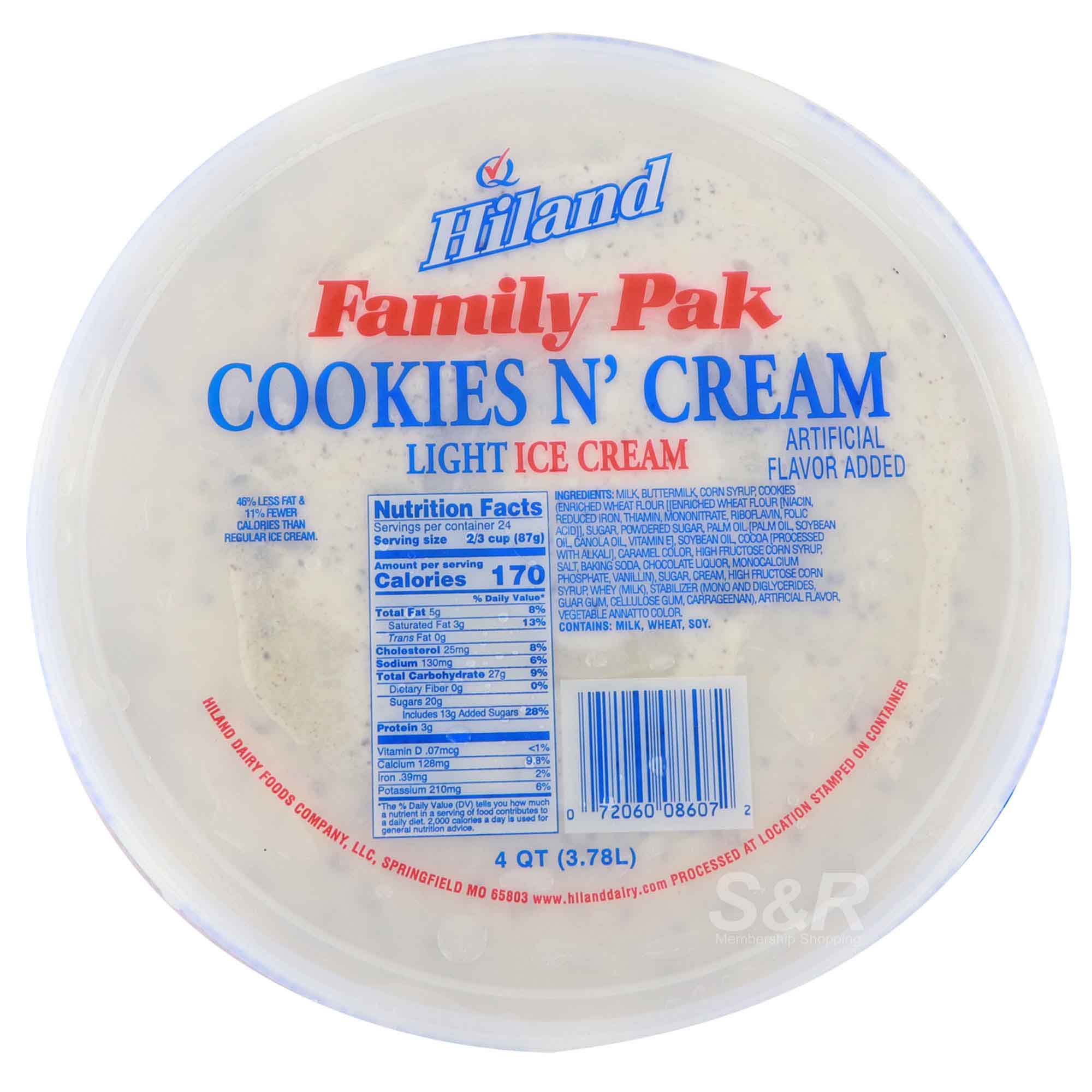 Hiland Cookies and Cream Ice Cream 3.78L