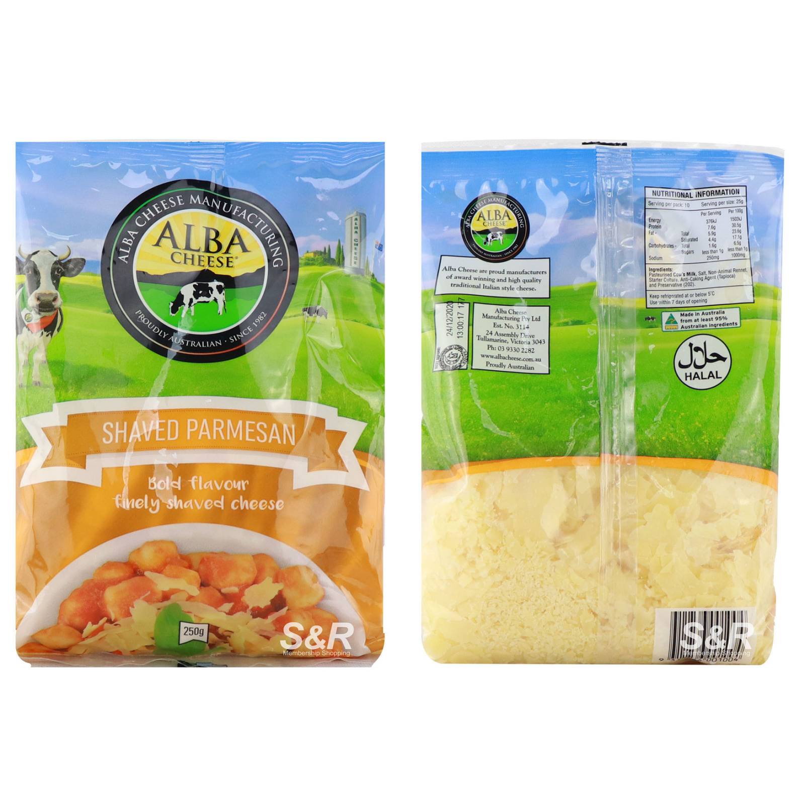 Alba Shaved Parmesan Cheese 250g