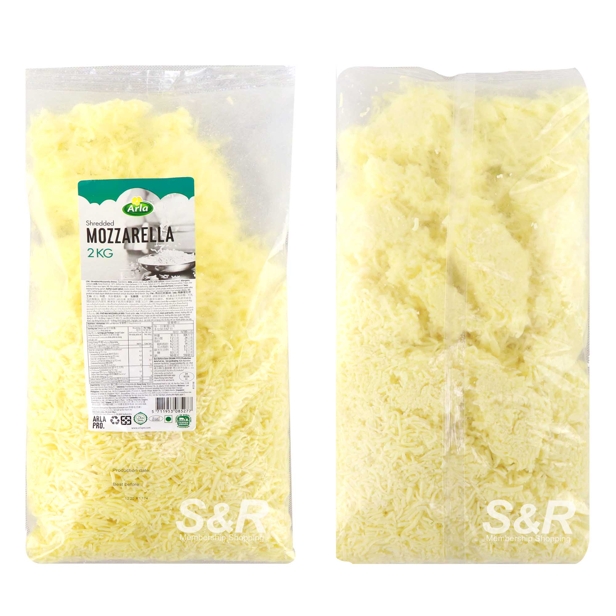Arla Shredded Mozzarella Cheese 2kg