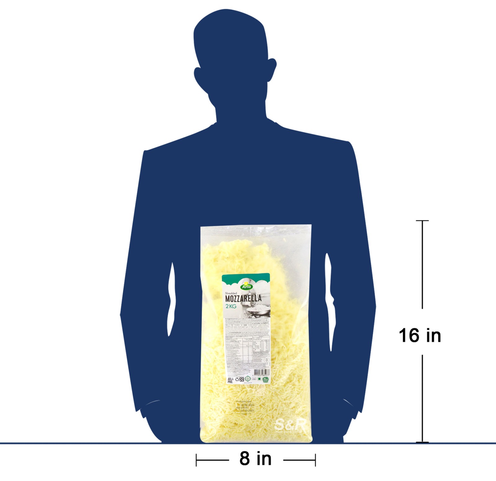 Arla Shredded Mozzarella Cheese 2kg