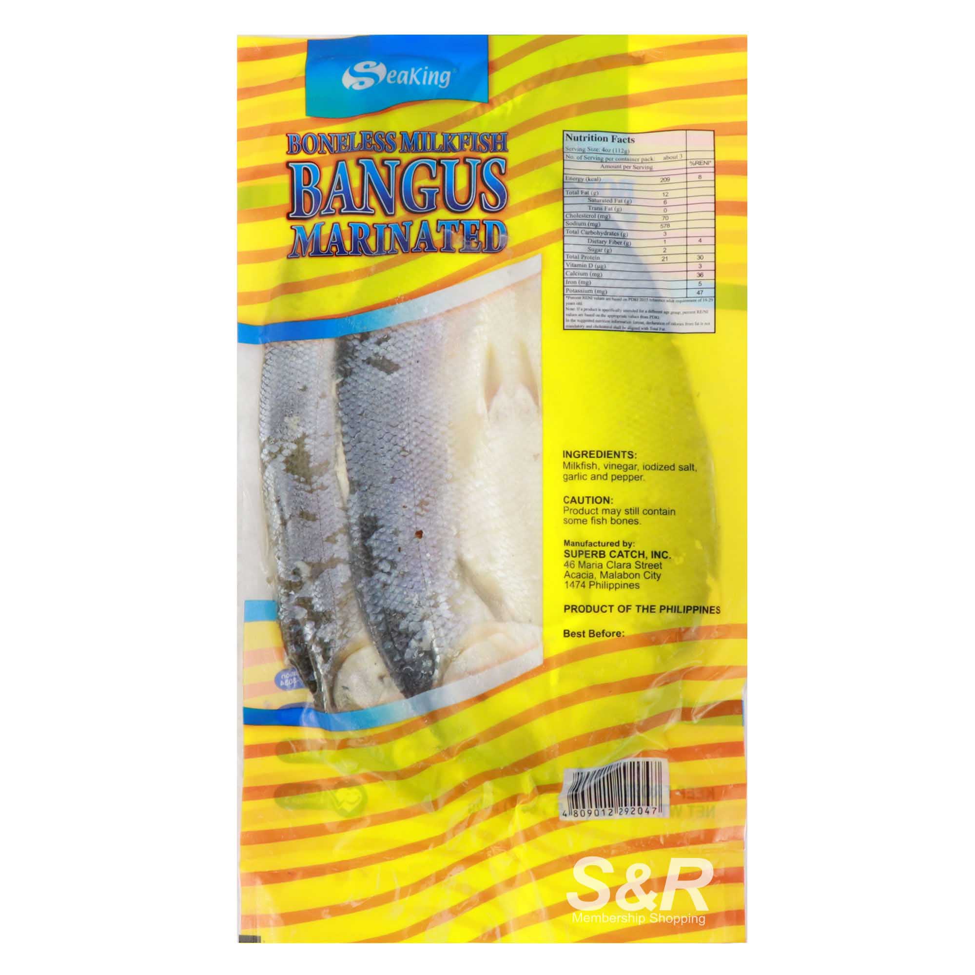 Seaking Boneless Milkfish Marinated 500g