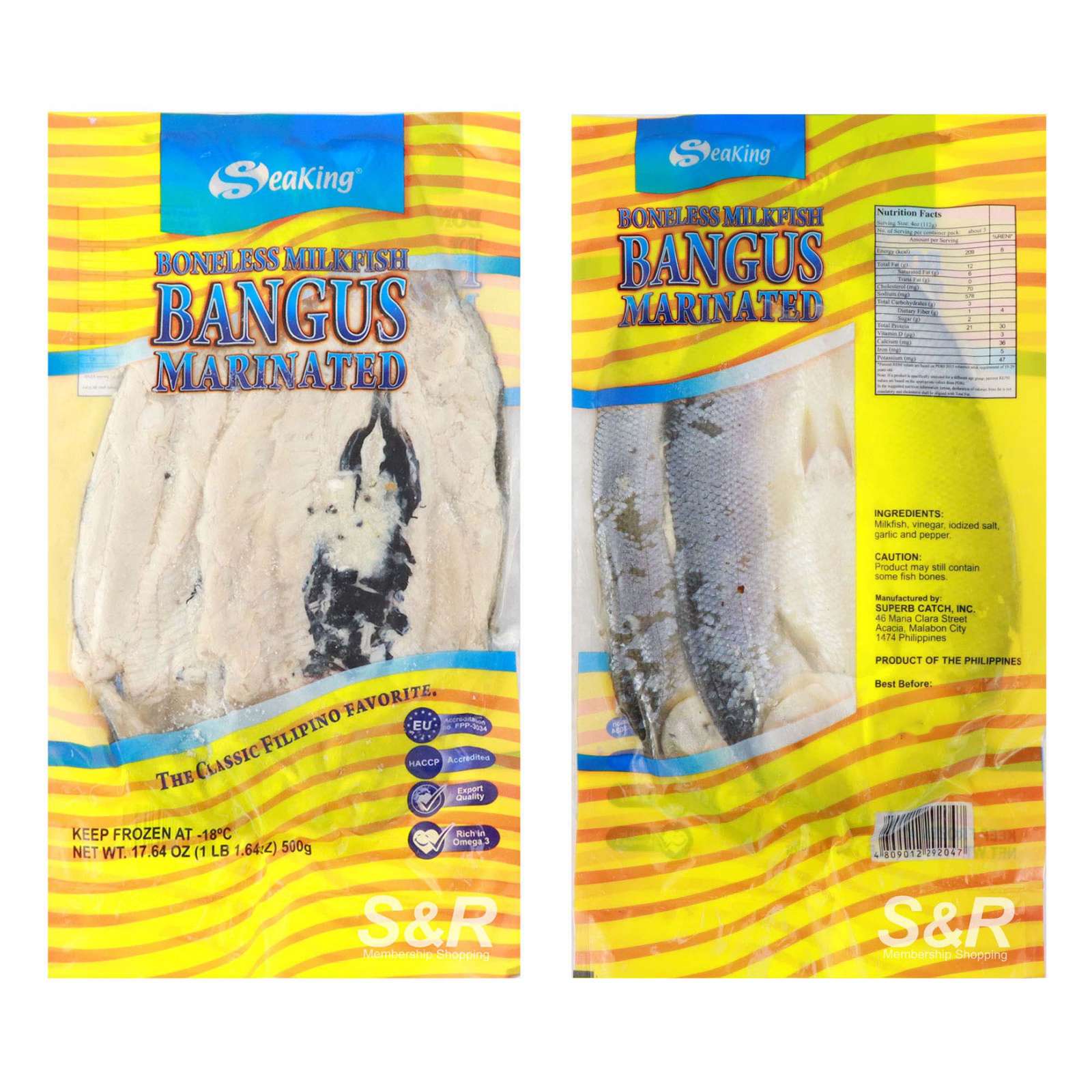 Seaking Boneless Milkfish Marinated 500g