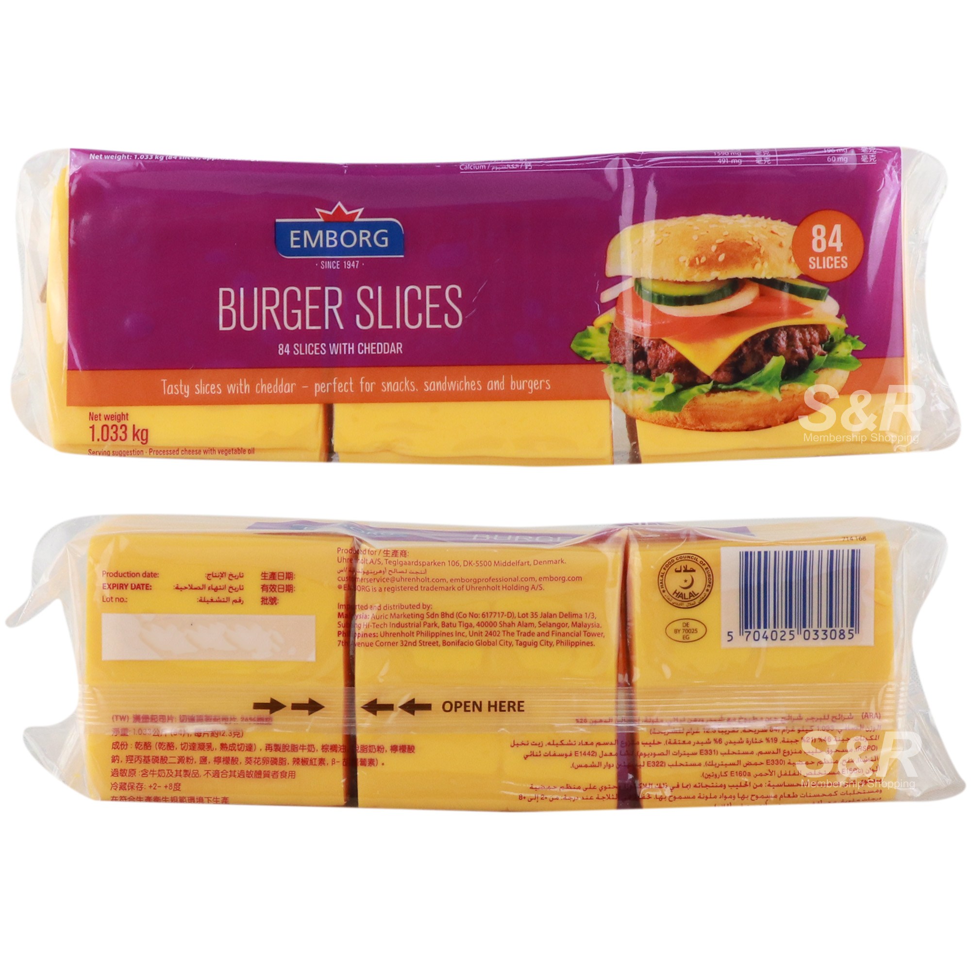 Emborg Burger Slices Colored