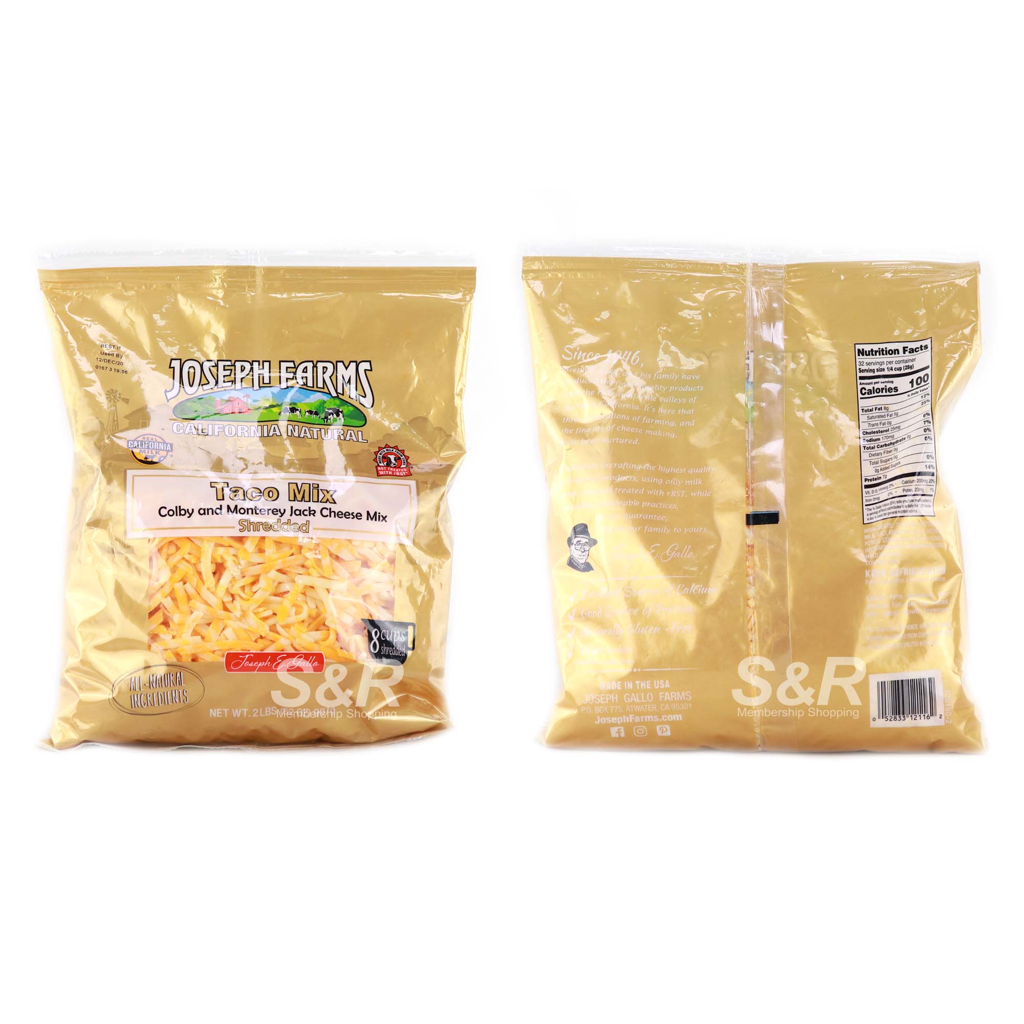 Joseph Farms taco Mix Shredded Cheese