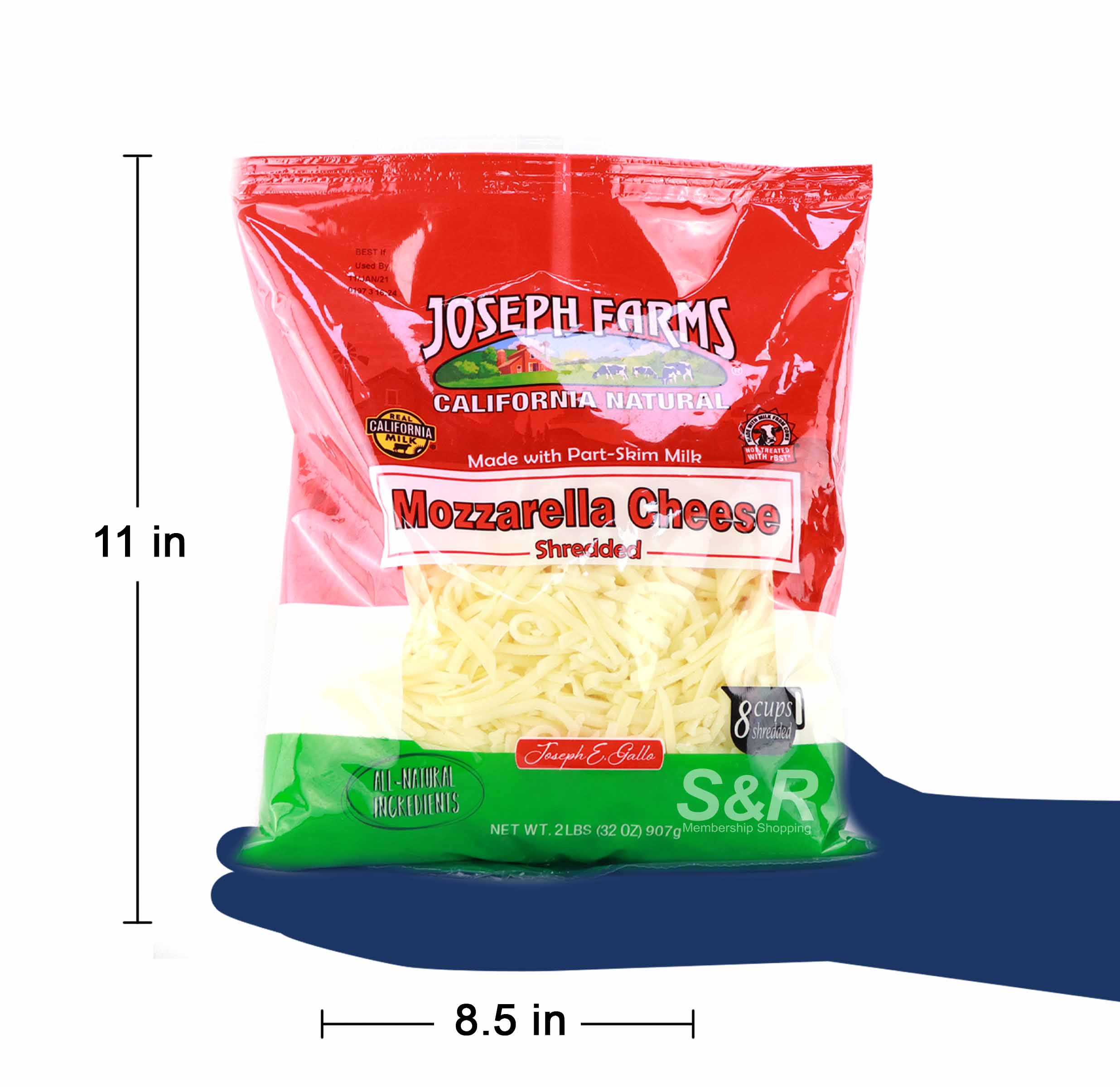 Joseph Farms Mozzarella Shreds 907g