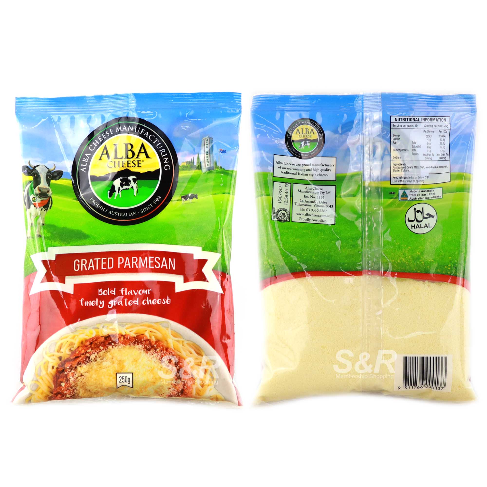 Alba Grated Parmesan Cheese 250g