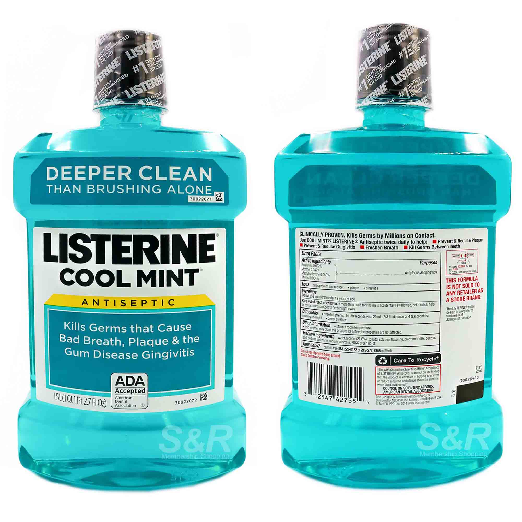 Listerine Cool Mint Antiseptic Mouth Wash 1500ml