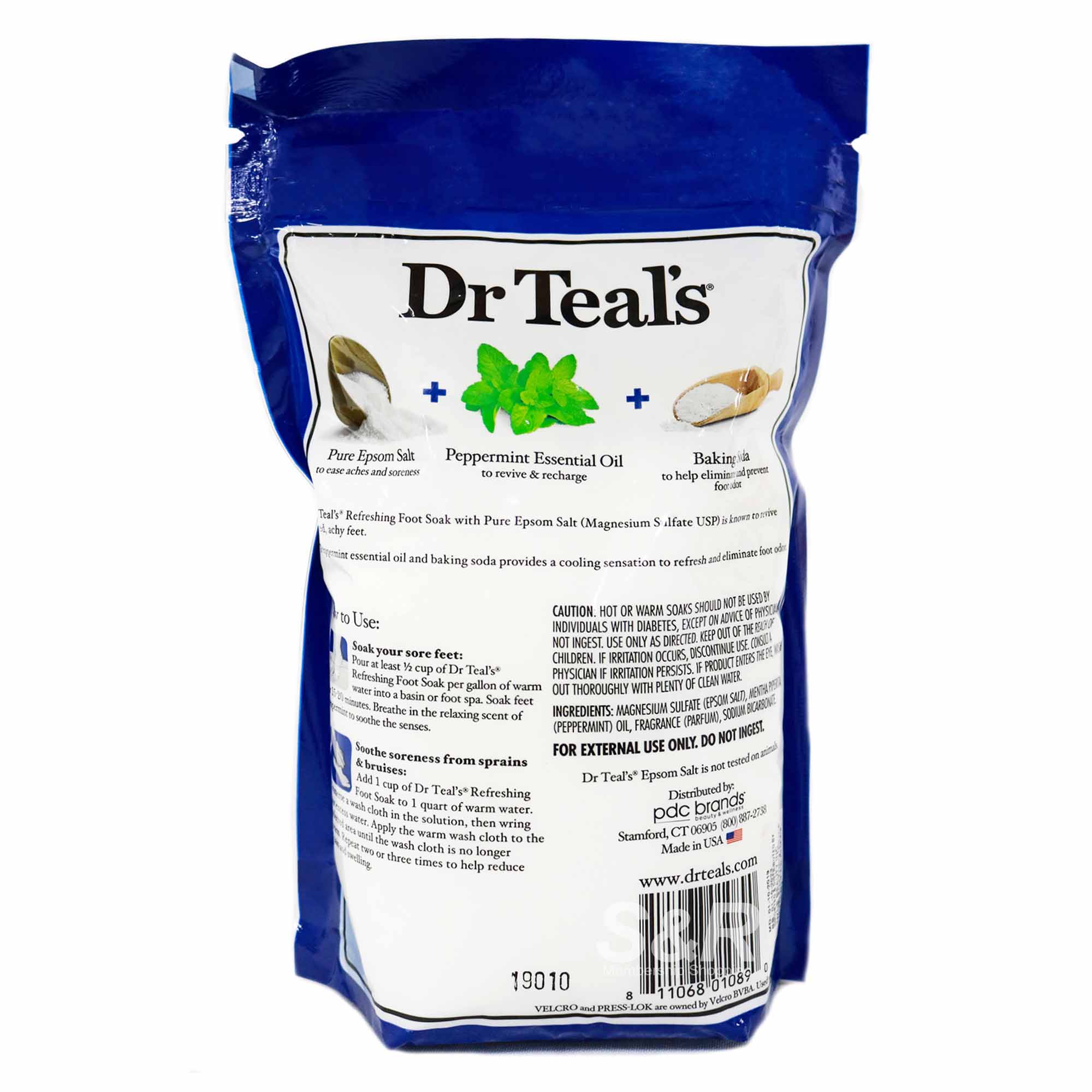 Dr. Teal’s Foot Care Therapy Pure Epsom Salt with Cooling Peppermint 909g