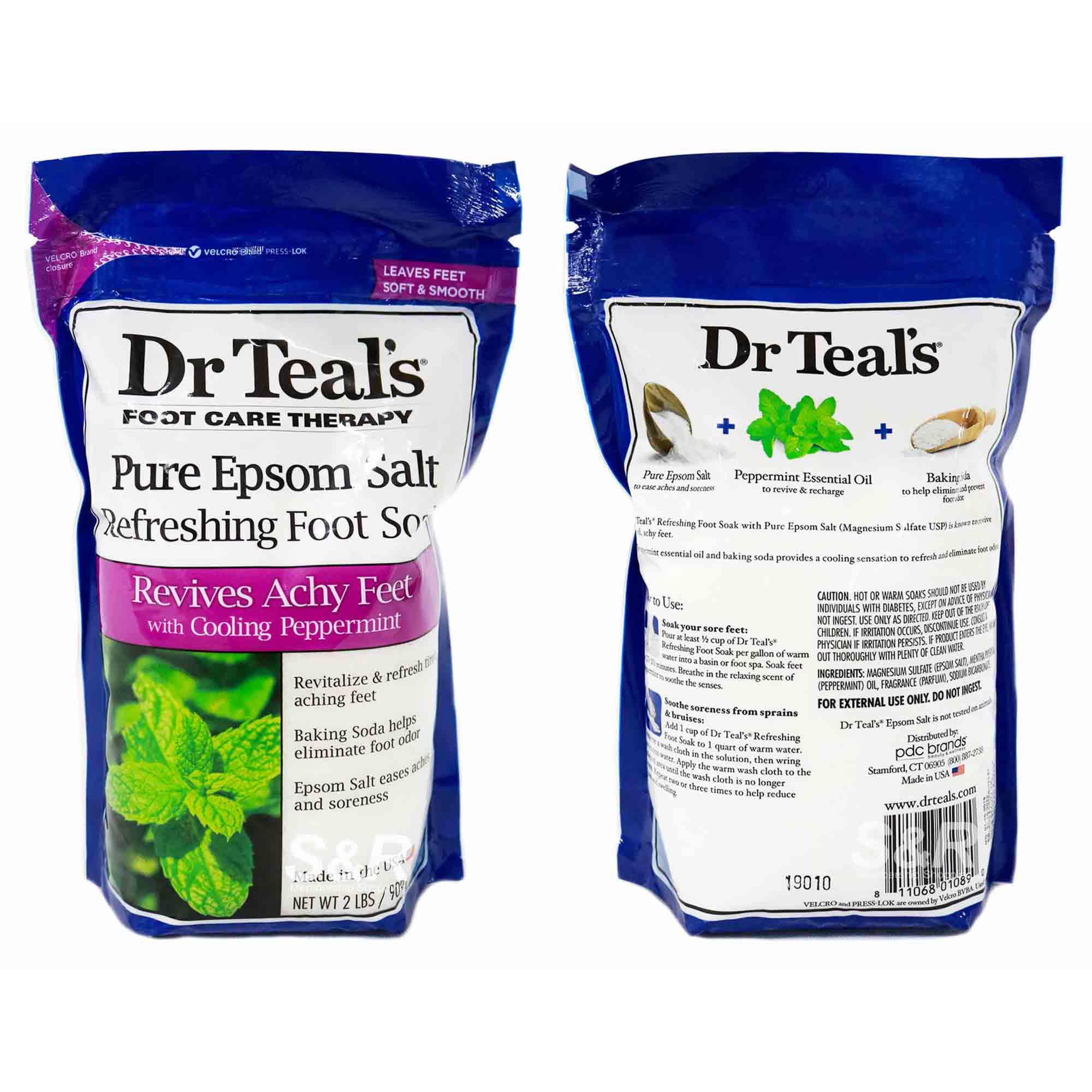 Dr. Teal’s Foot Care Therapy Pure Epsom Salt with Cooling Peppermint 909g