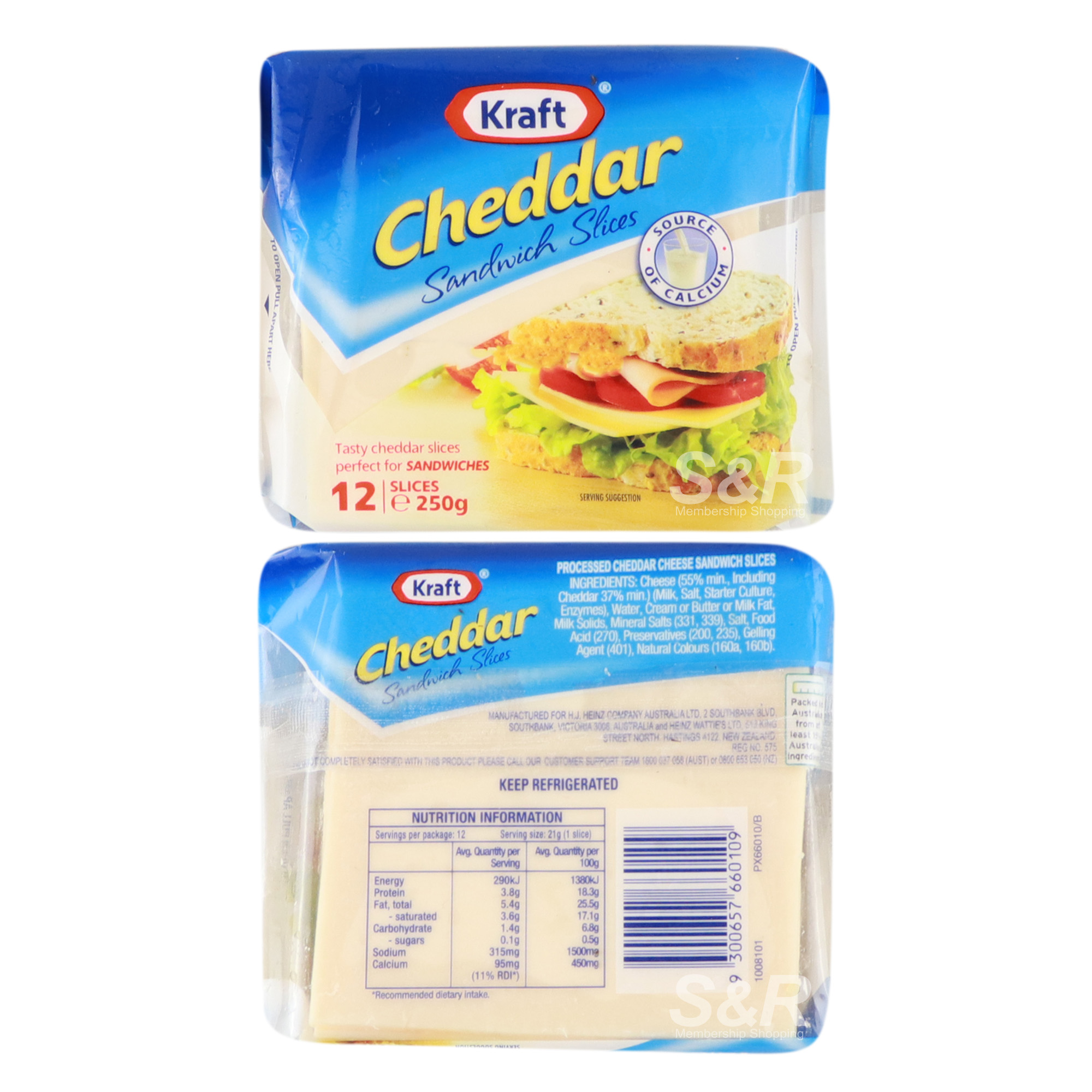 Kraft Cheddar Sandwich Slices