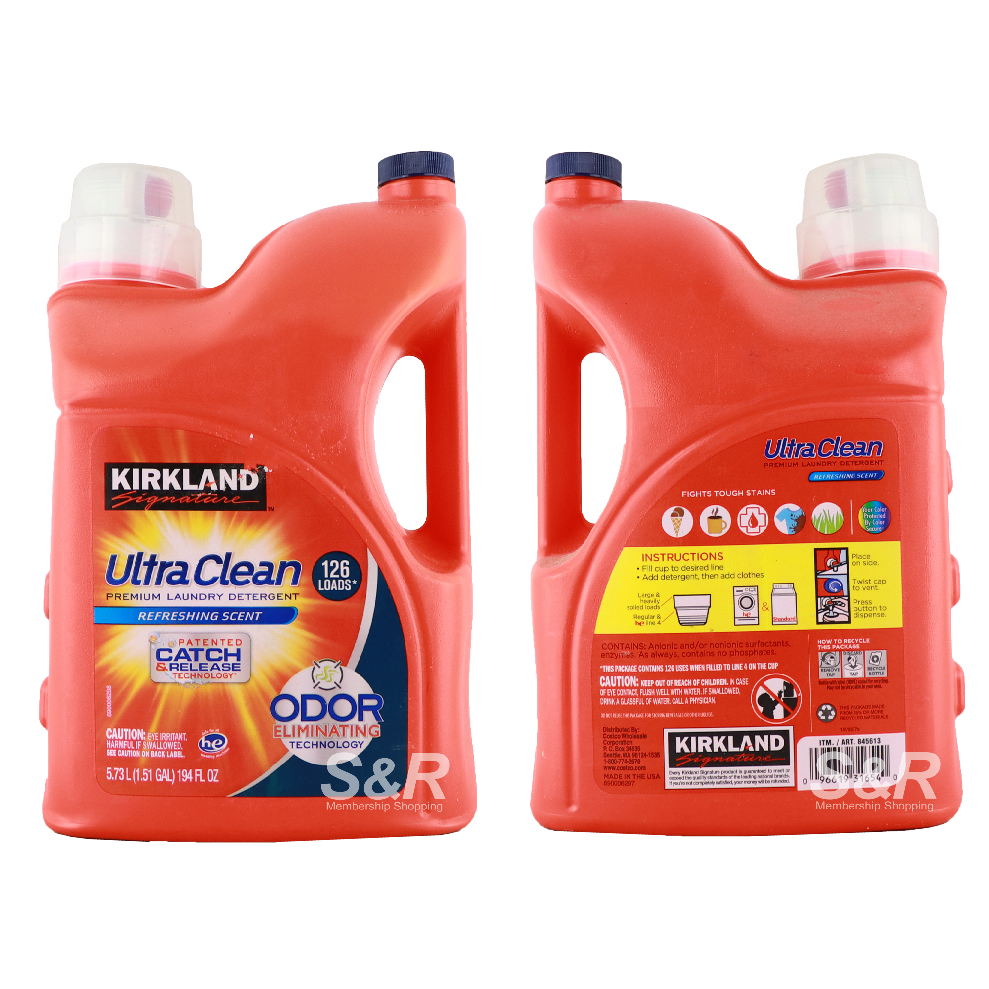 Kirkland Signature Ultra Clean Premium Laundry Detergent Refreshing Scent 5.73L