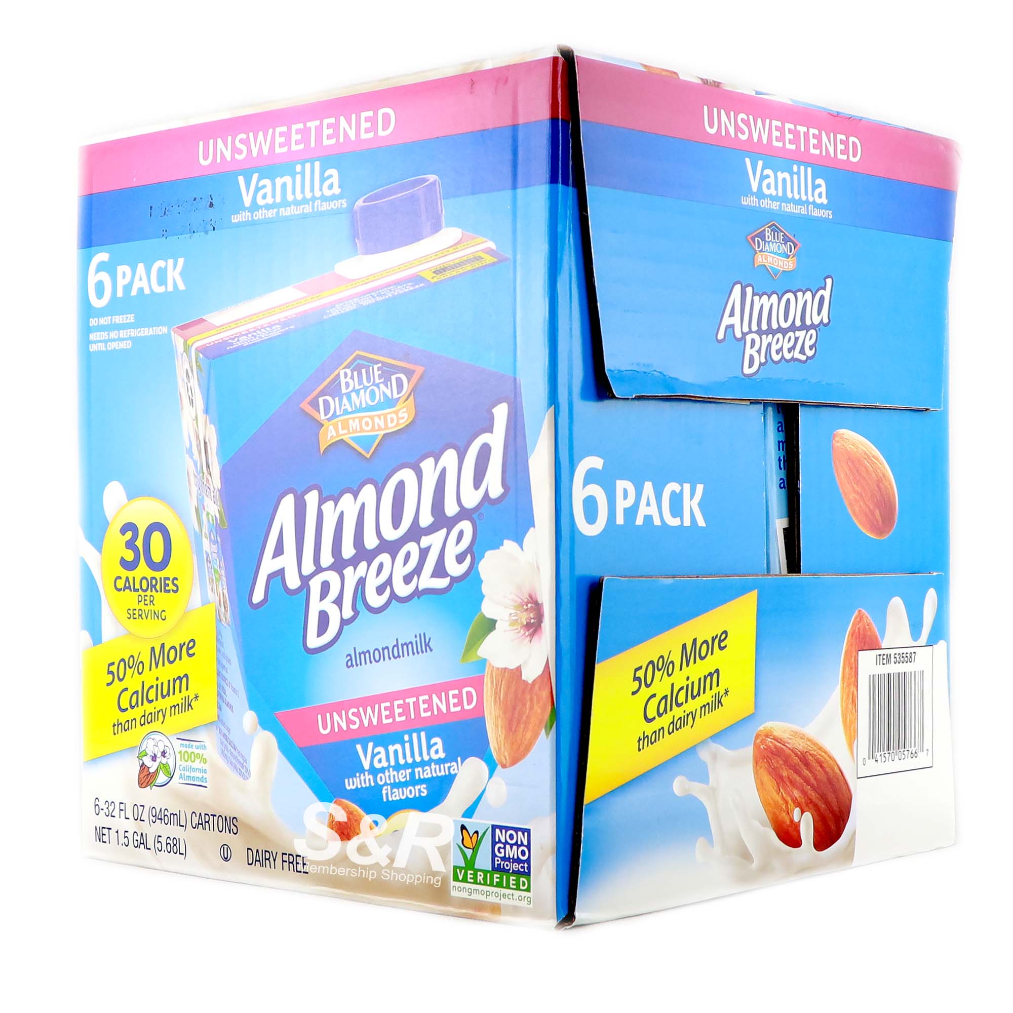 Blue Diamond Almond Breeze Vanilla Almond Milk 6pcs
