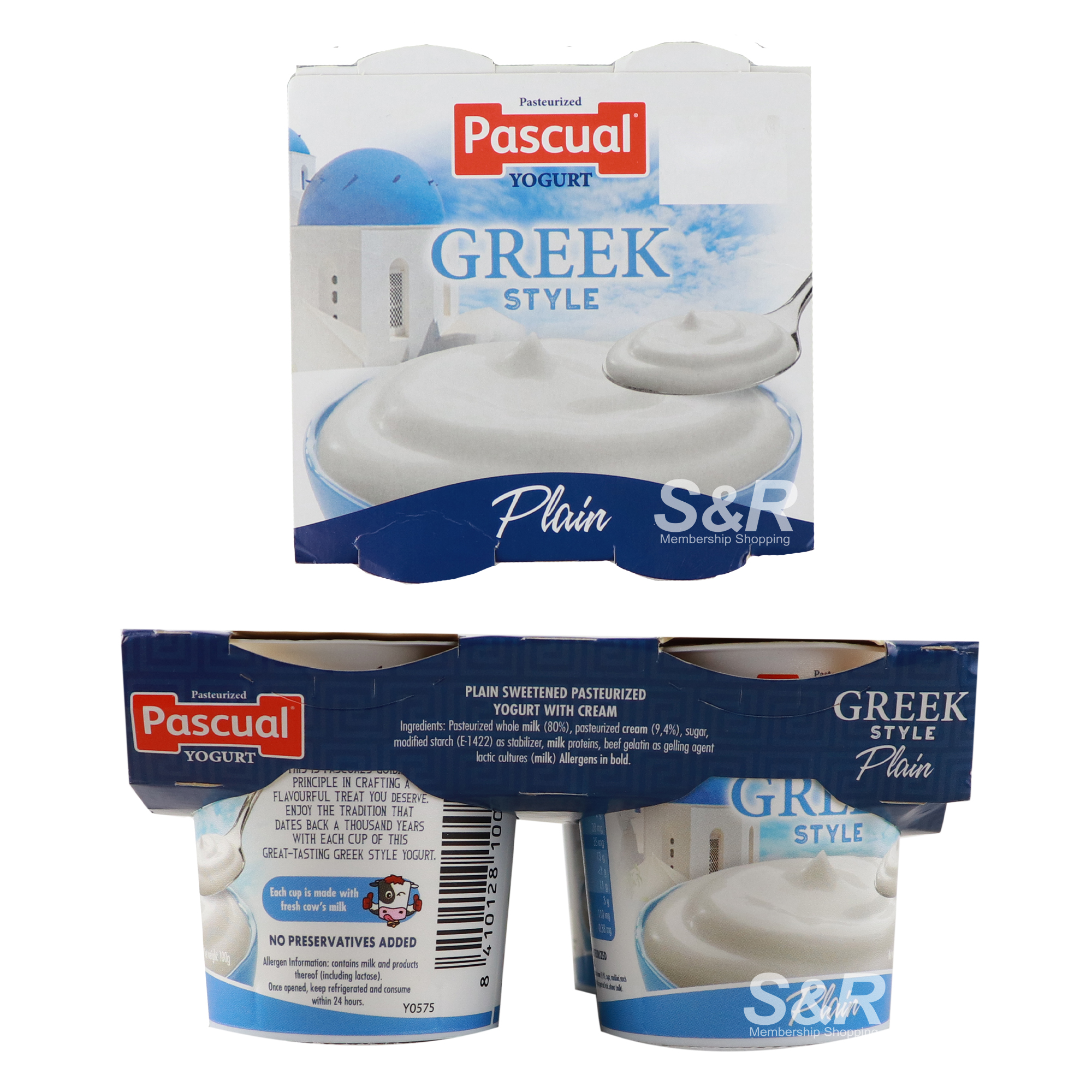 Pascual Yogurt Greek Style Plain 4pcs