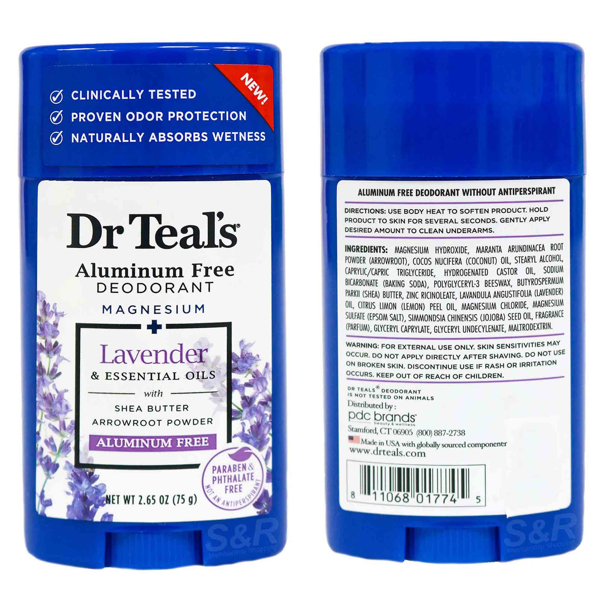 Dr. Teal’s Aluminum Free Deodorant with Lavender 75g