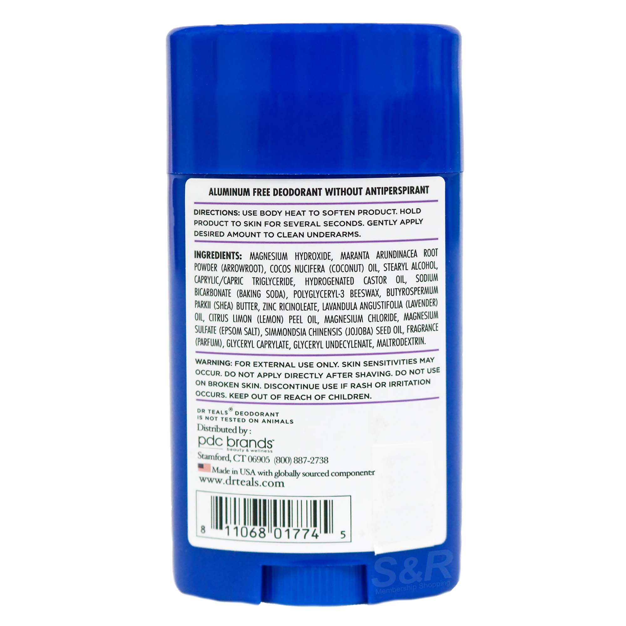 Dr. Teal’s Aluminum Free Deodorant with Lavender 75g