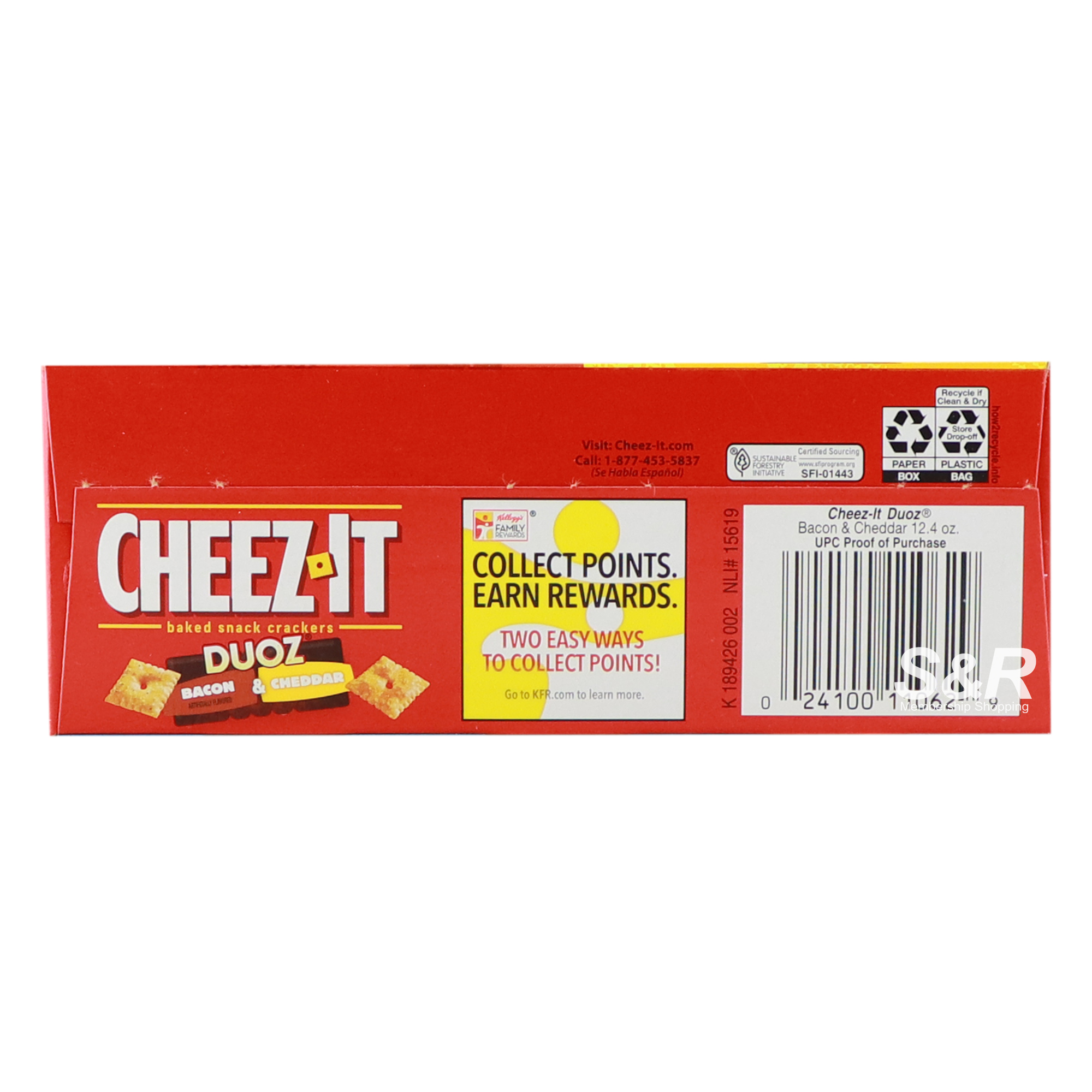 Cheez it Baked Snack Crackers Duoz Bacon and Cheddar 351g
