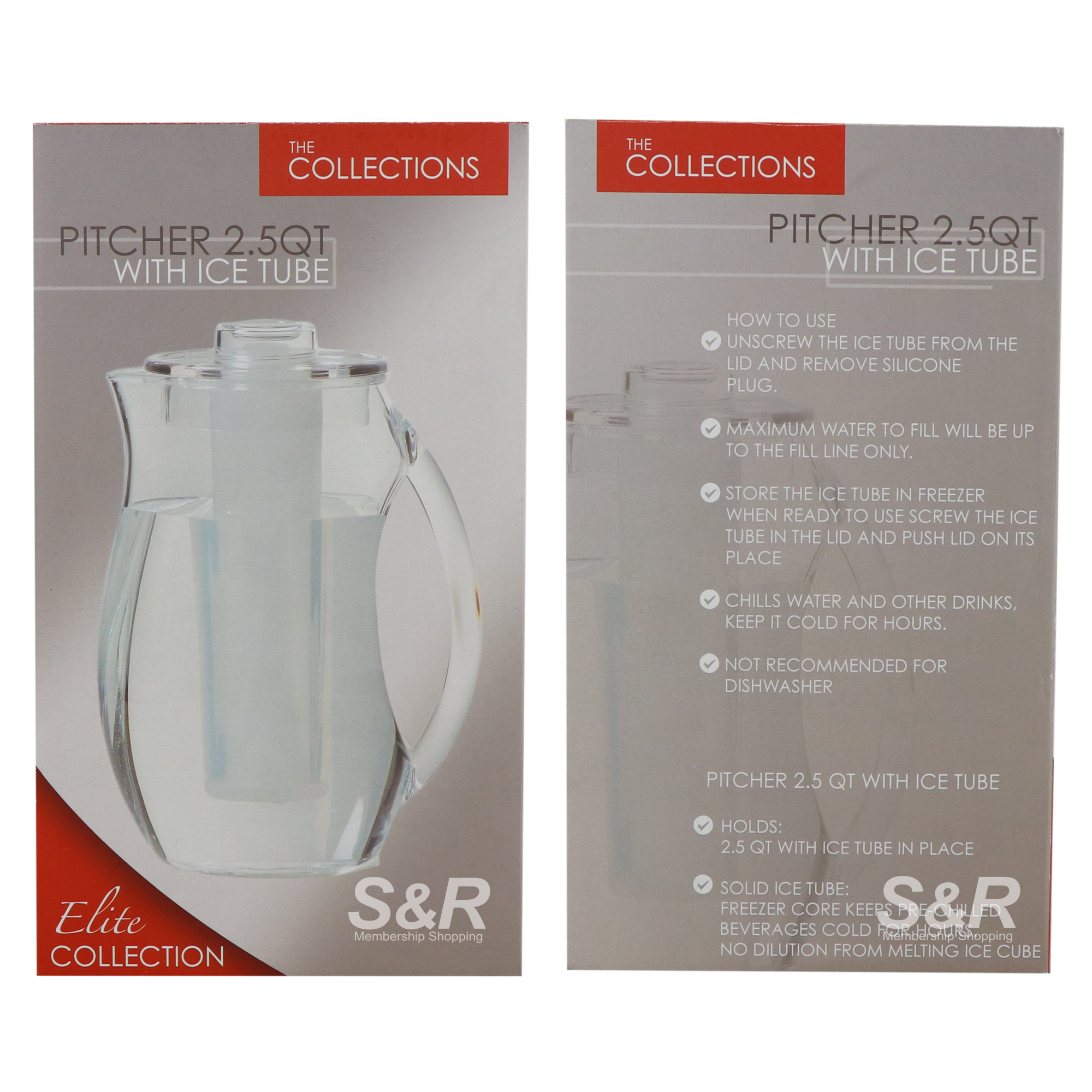 The Collections Pitcher with Ice Tube