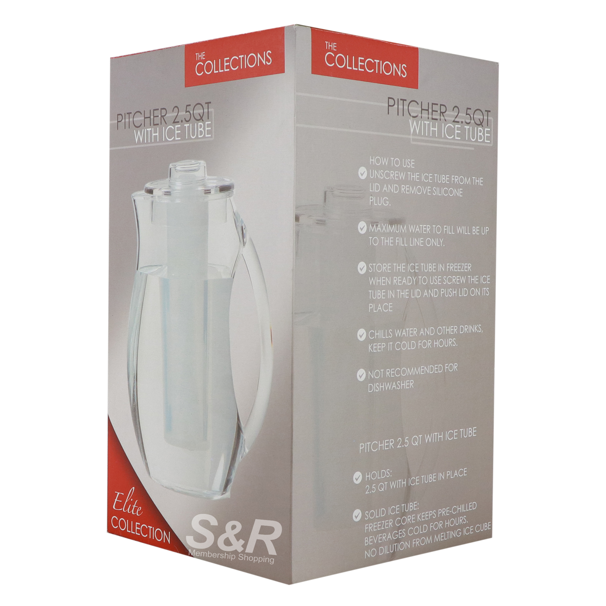The Collections Pitcher with Ice Tube