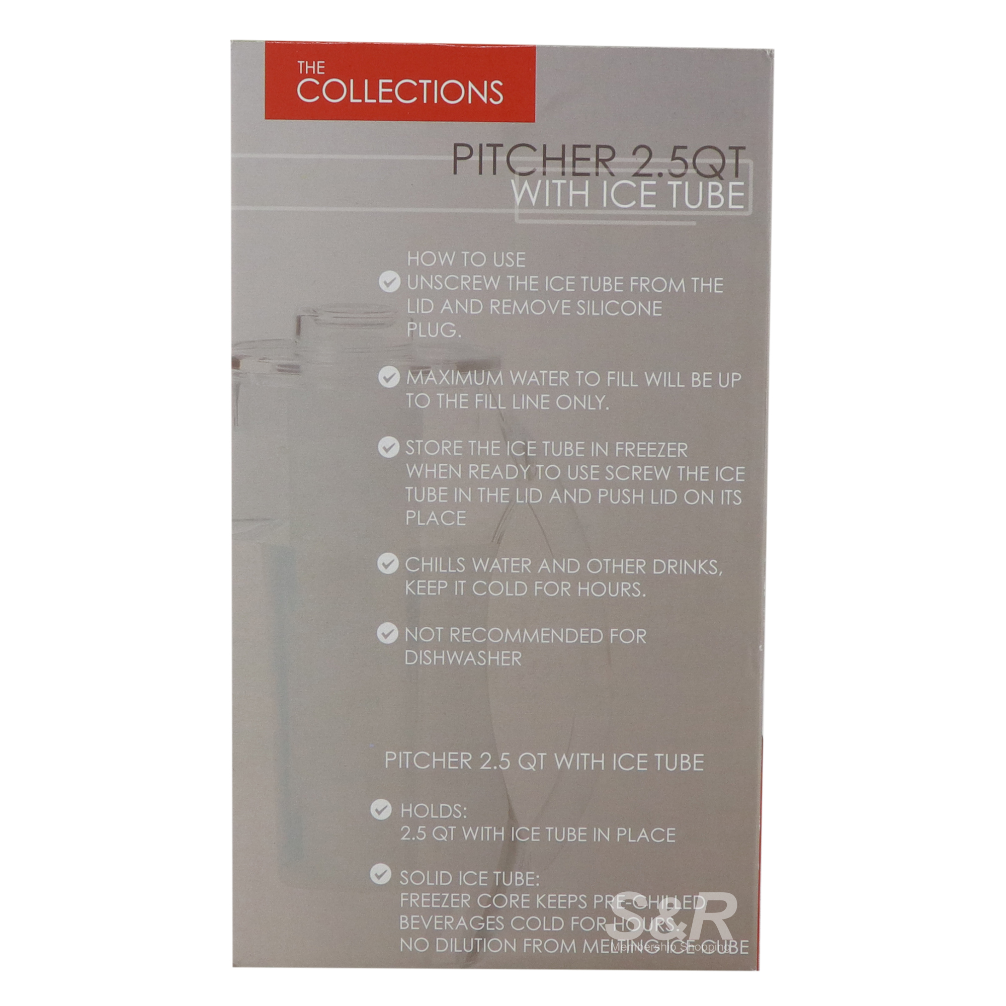 The Collections Pitcher with Ice Tube