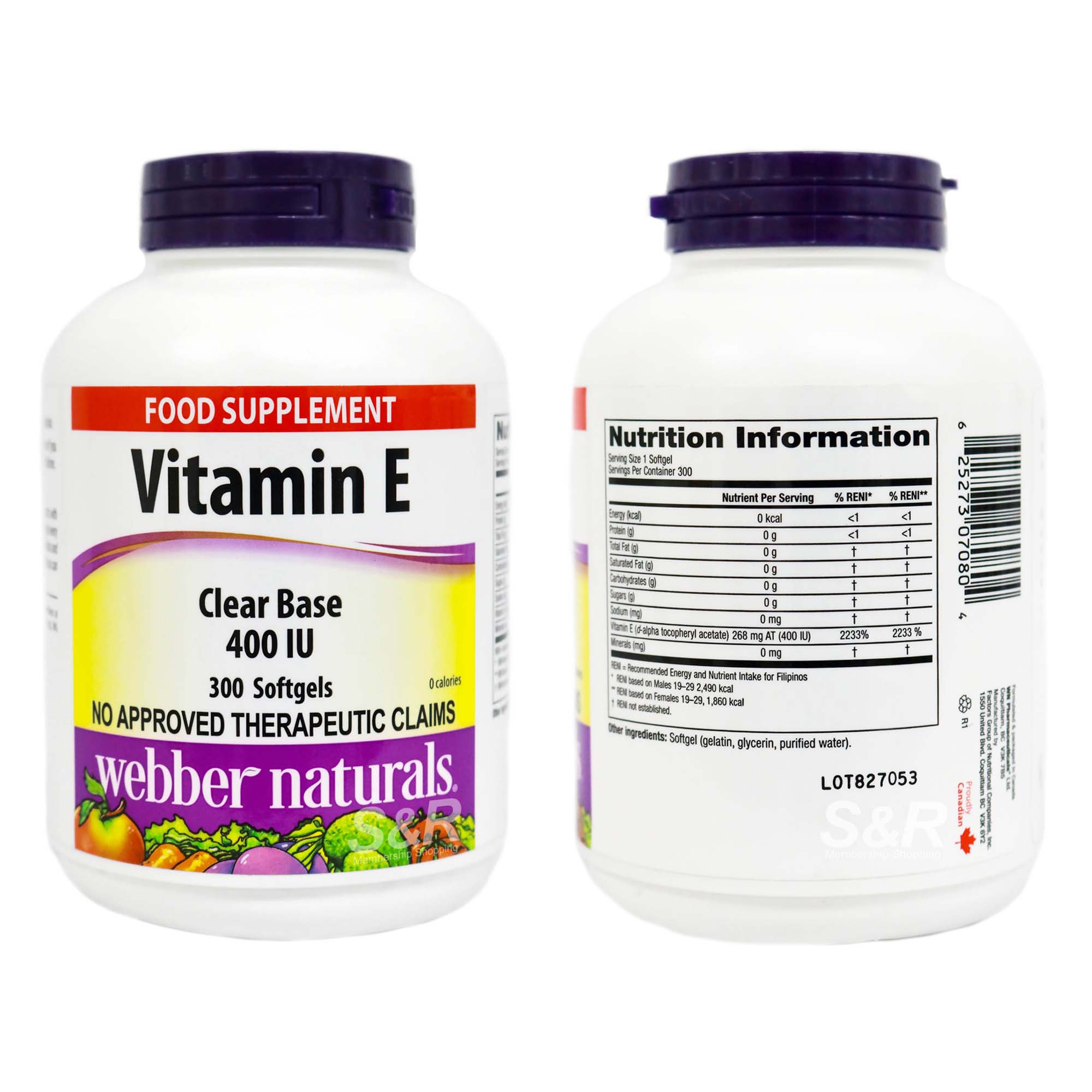 Webber Naturals Vitamin E Clear Base