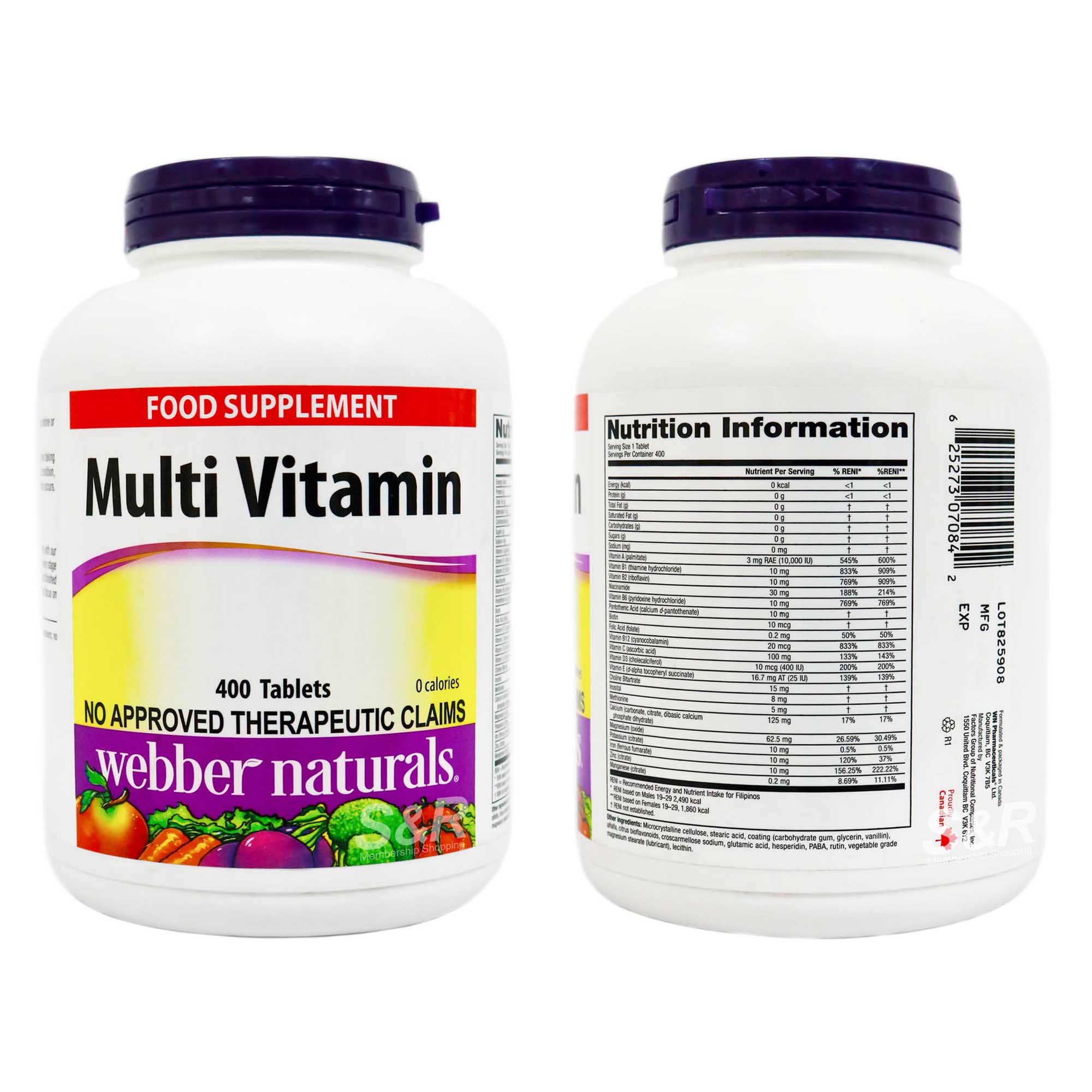 ber Naturals Multi Vitamins 400 tablets