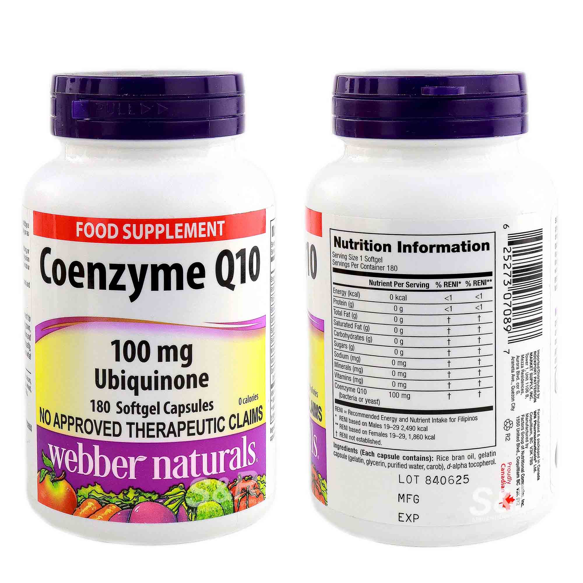 Webber Naturals Coenzyme Q10 100mg