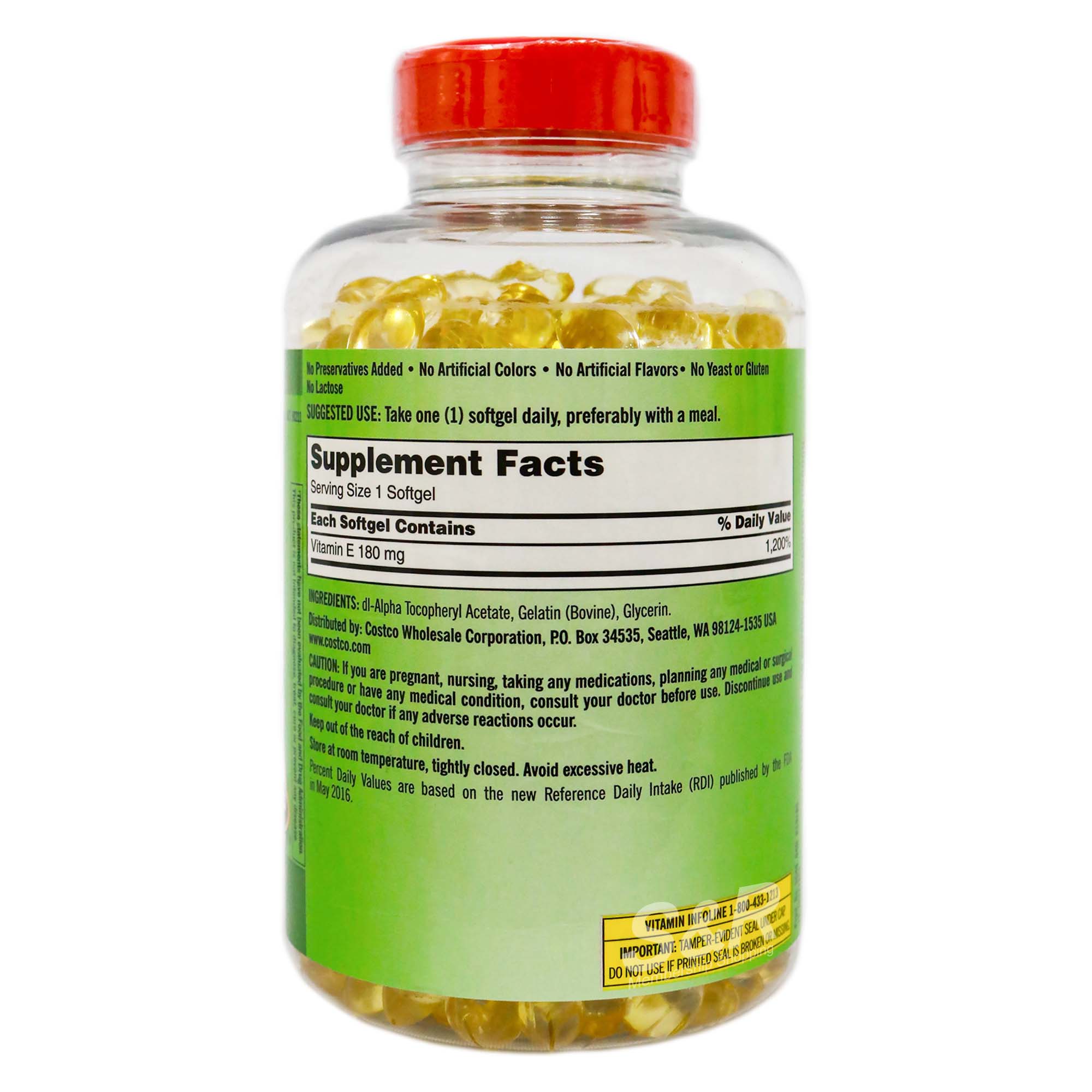 Kirkland Signature Vitamin E 180mg 500 softgels