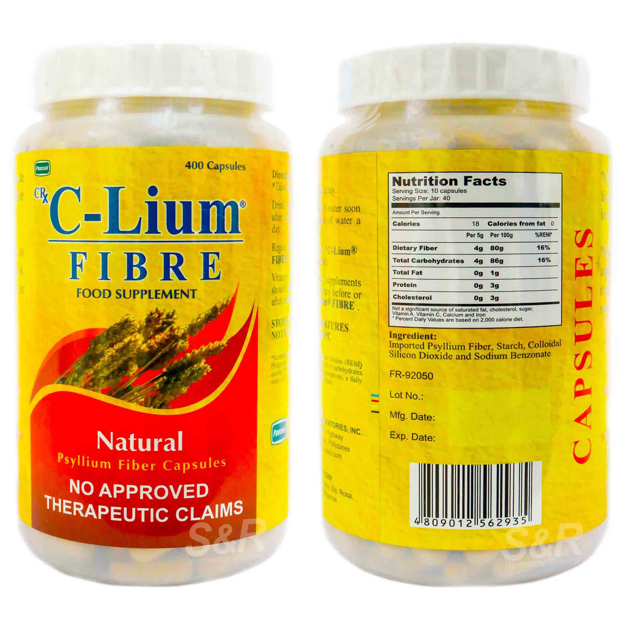 C-Lium Fibre Capsules 400pcs