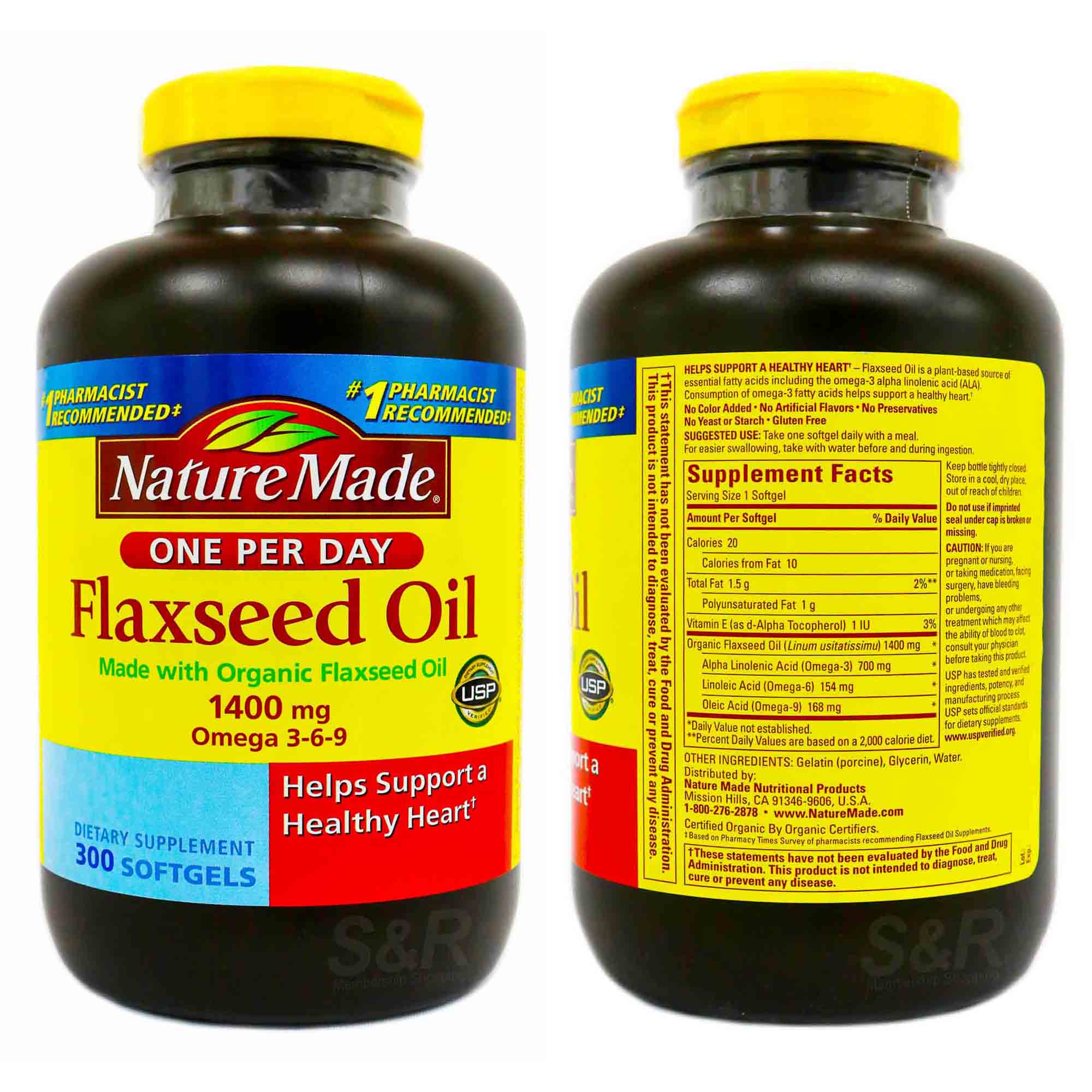 Nature Made Flaxseed Oil 1400mg 300 softgels
