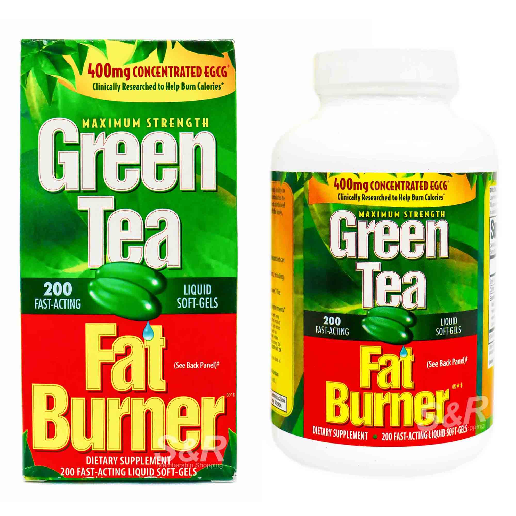 Maximum Strength Green Tea Fat Burner 400mg 200 softgels