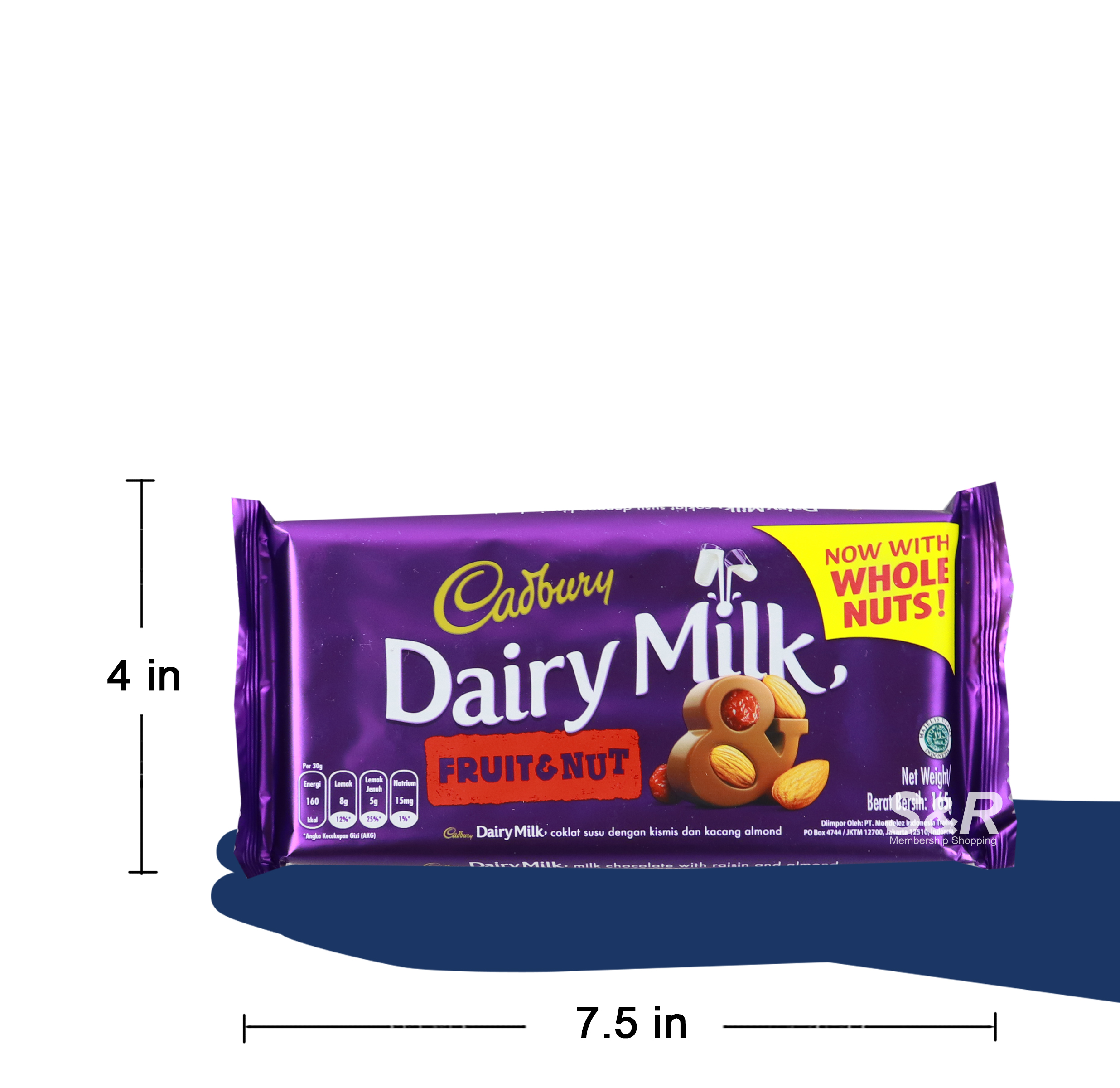 Cadbury Dairy Milk Chocolate Fruit and Nut 165g