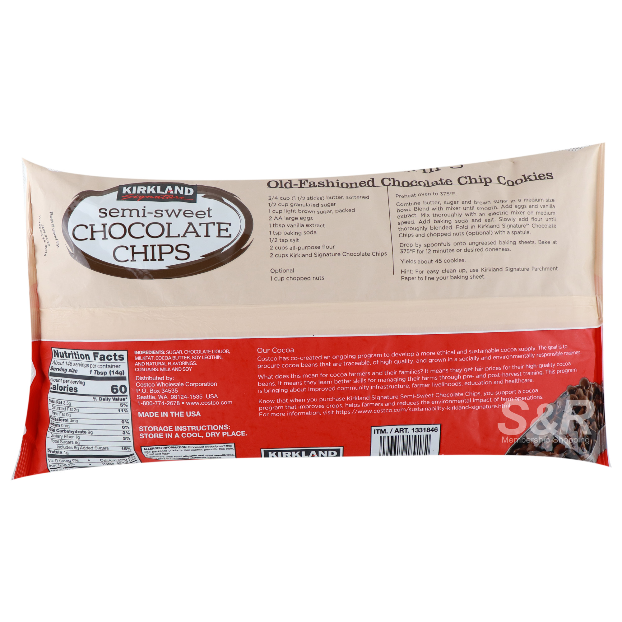 Kirkland Signature SemiSweet Chocolate Chips 2.04kg