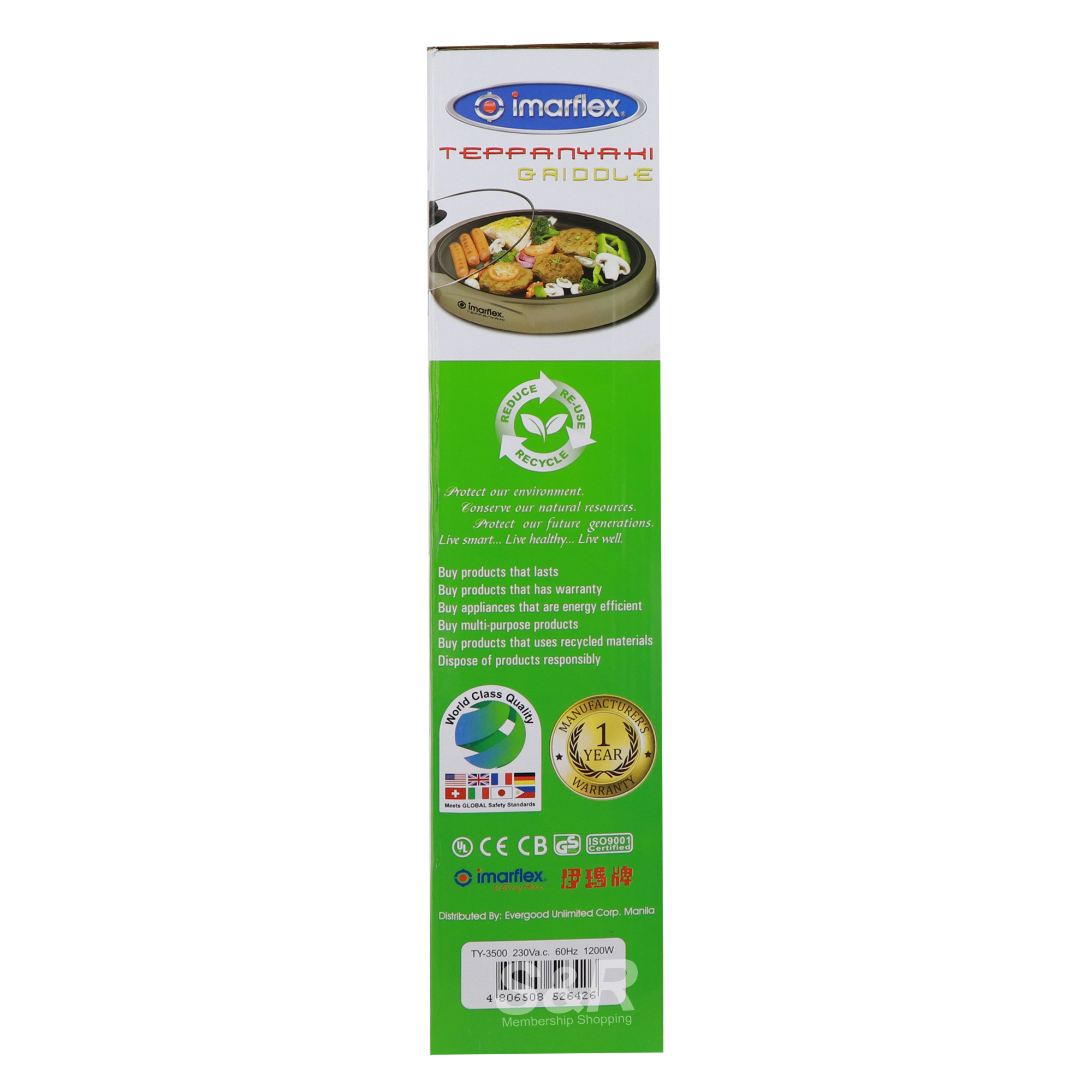 Imarflex Teppanyaki Griddle