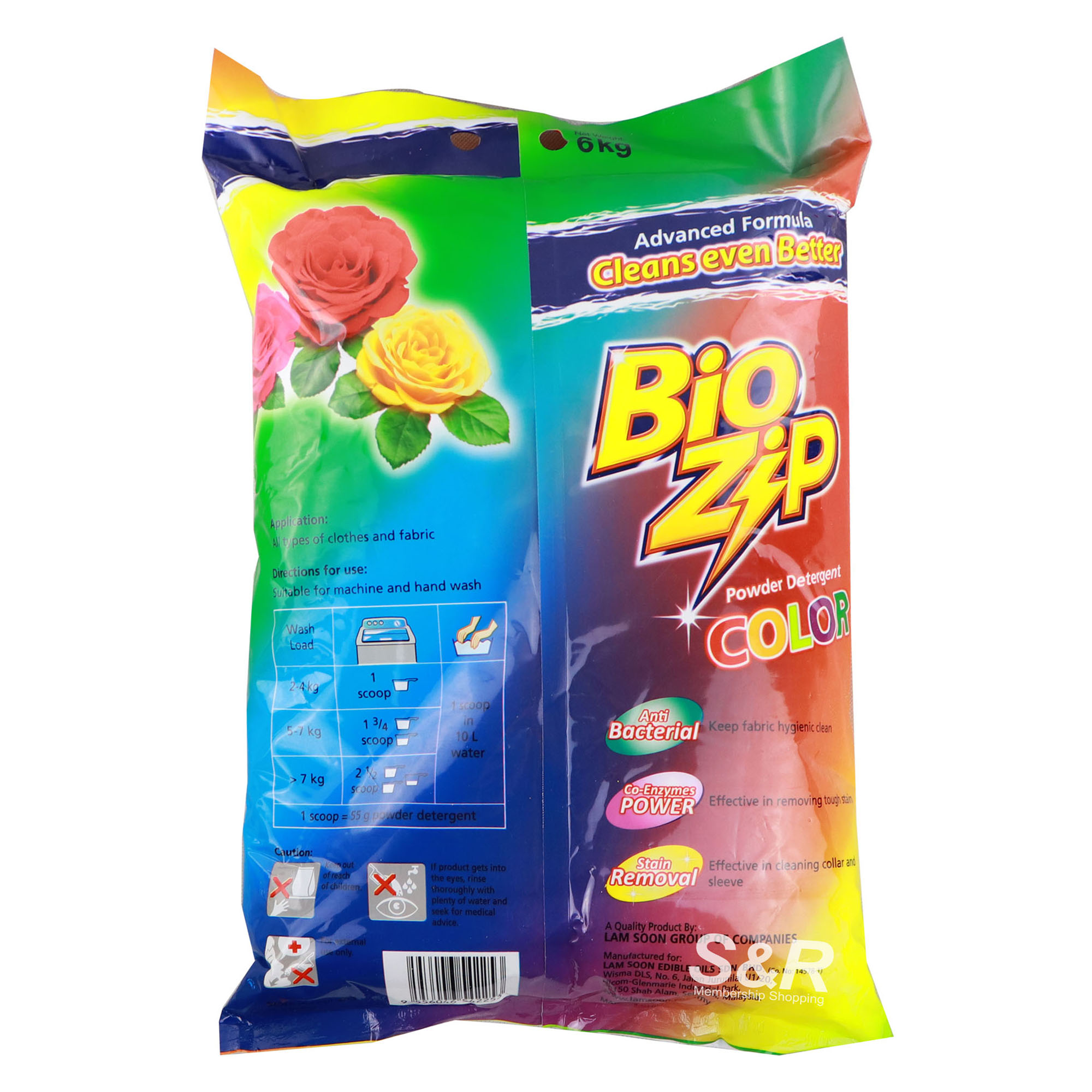 BioZip Detergent Powder Color 6kg