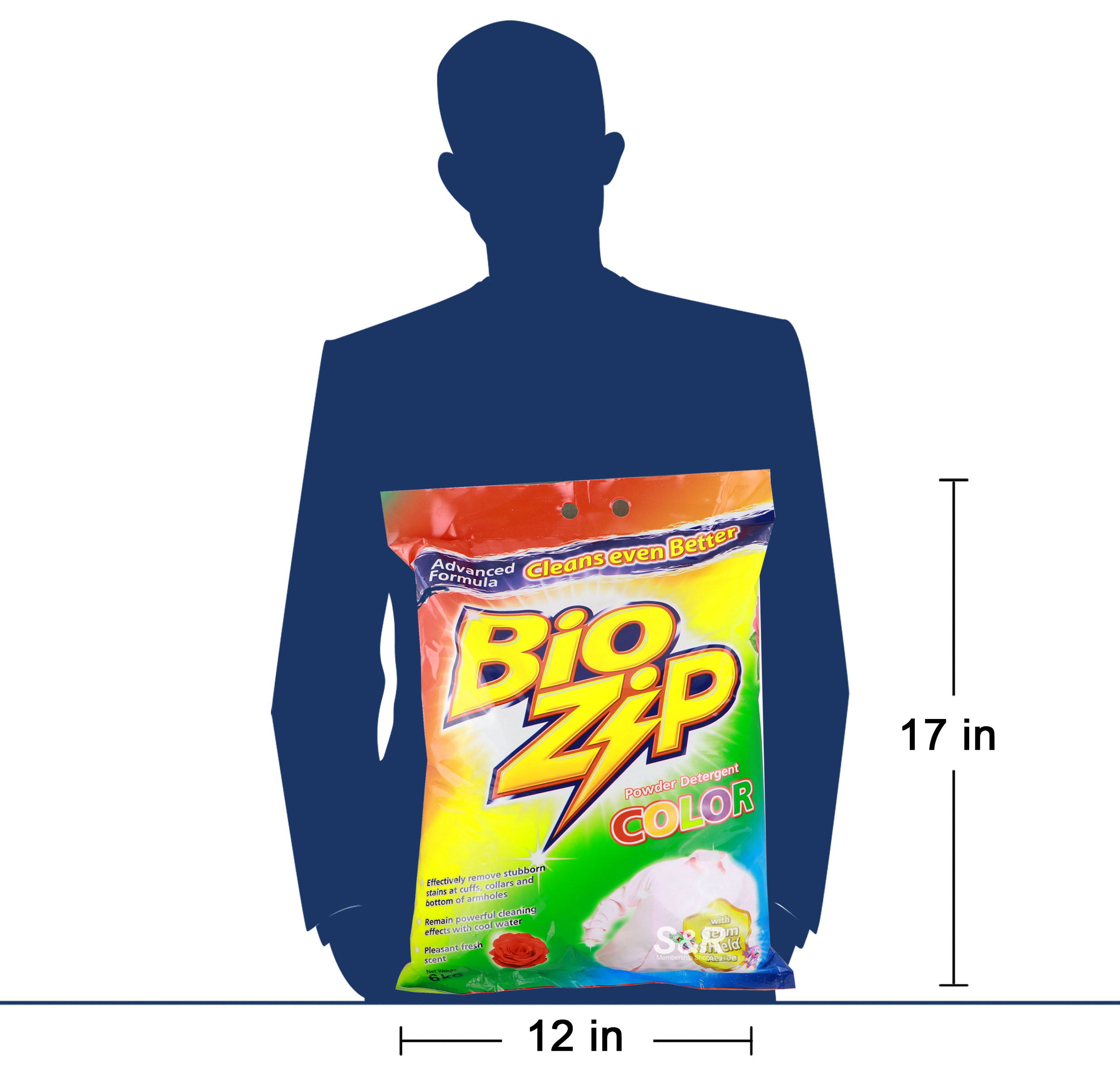 BioZip Detergent Powder Color 6kg