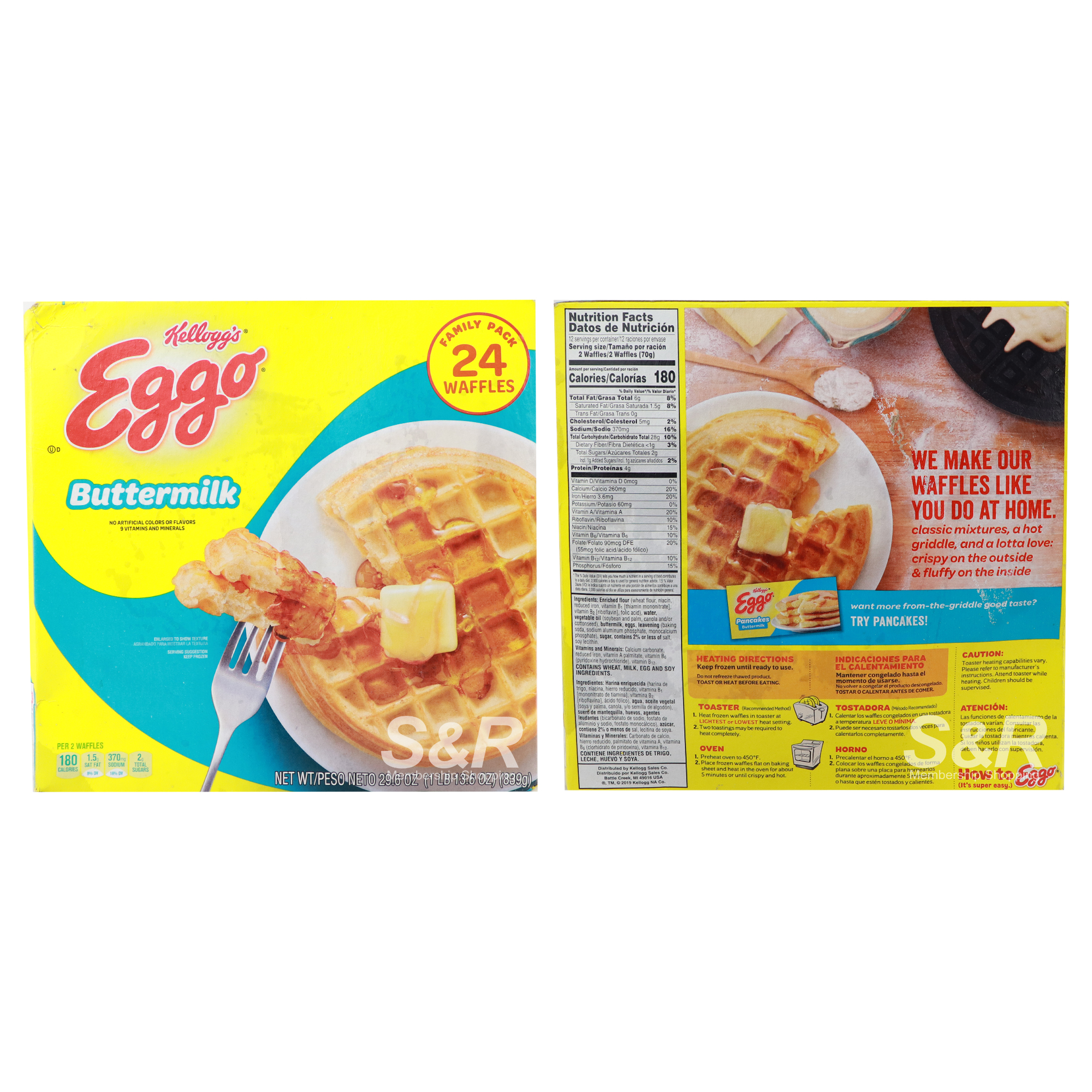 Kellogg's Eggo Buttermilk Waffles 24pcs