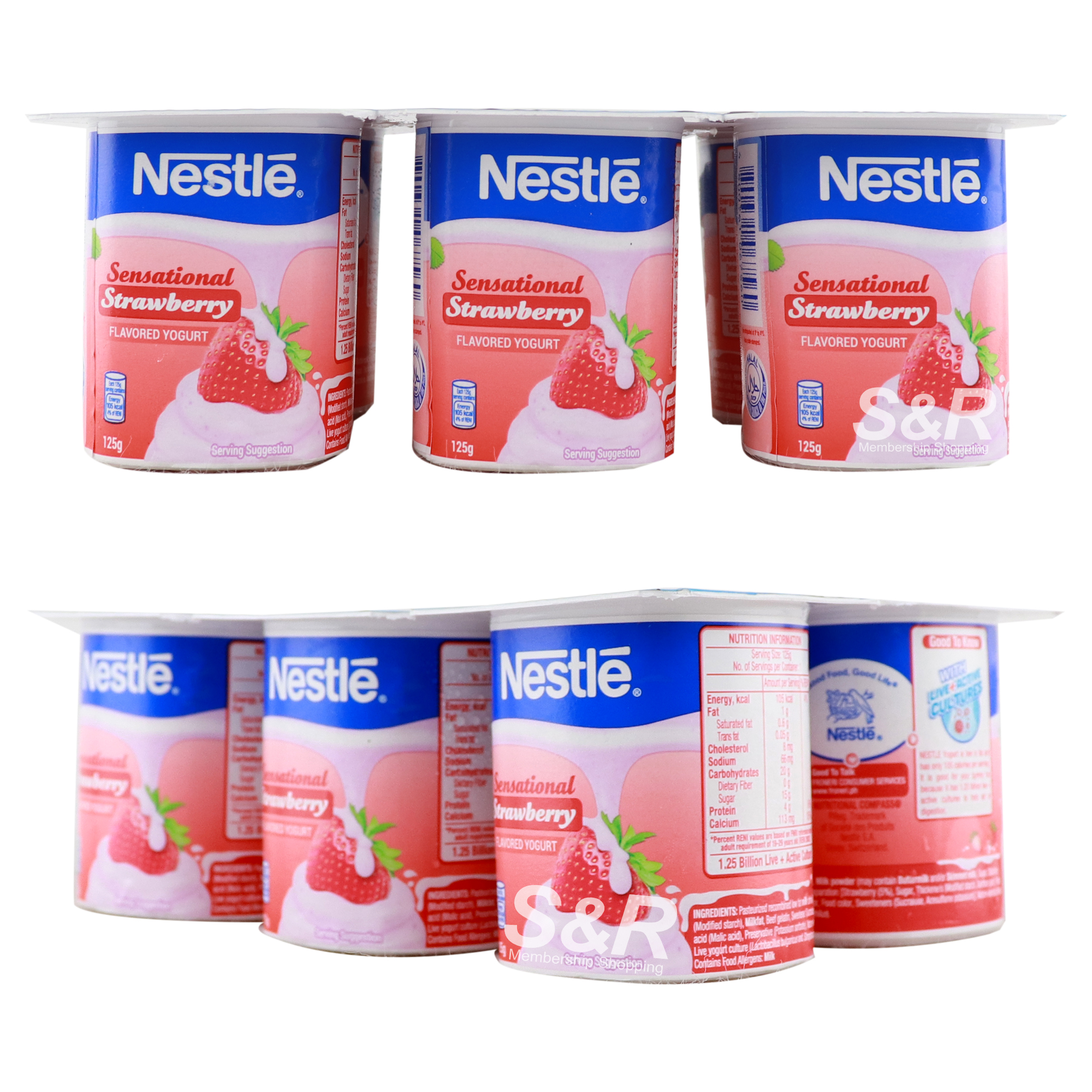 Nestle Sensational Strawberry Flavored Yogurt 6pcs