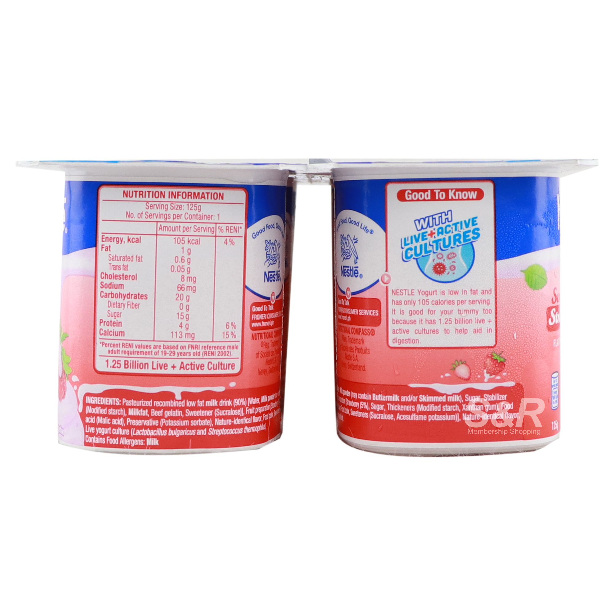 Nestle Yogurt Strawberry Flavored Yogurt