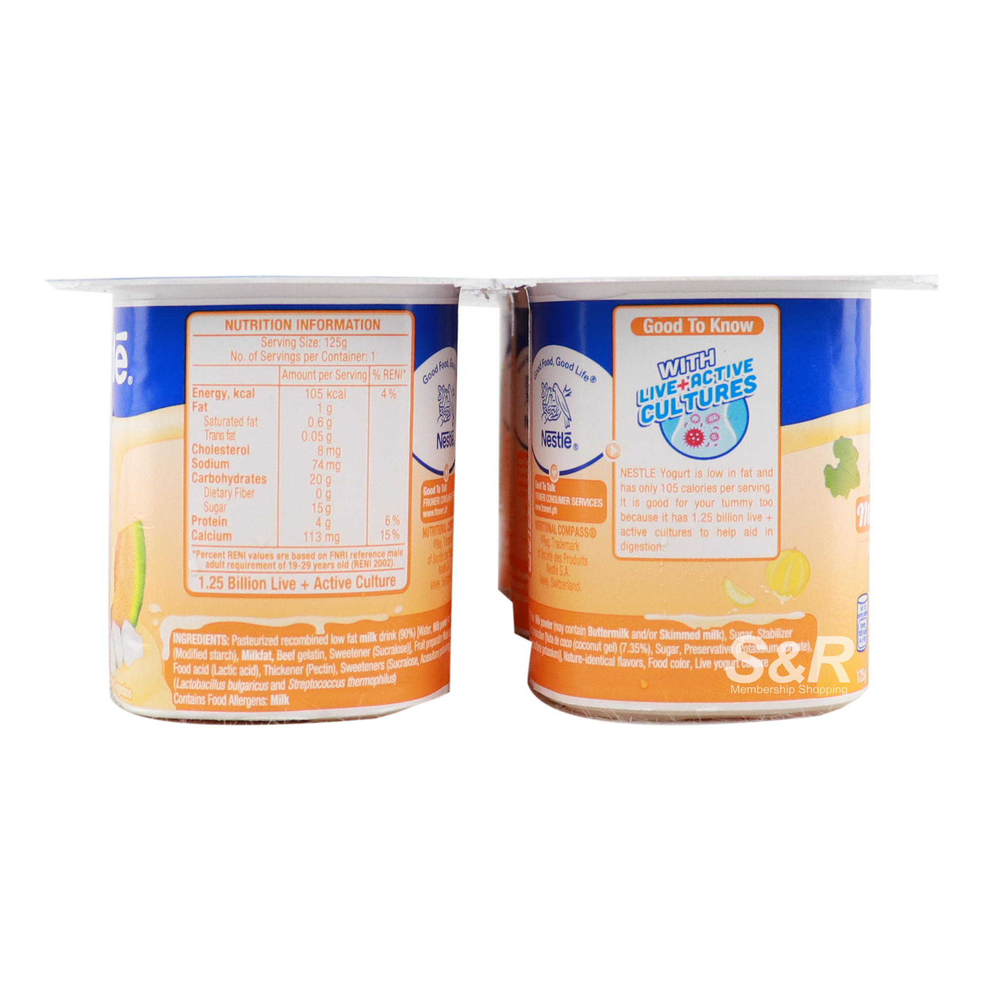 Nestle Yogurt Melon Nata Flavored Yogurt