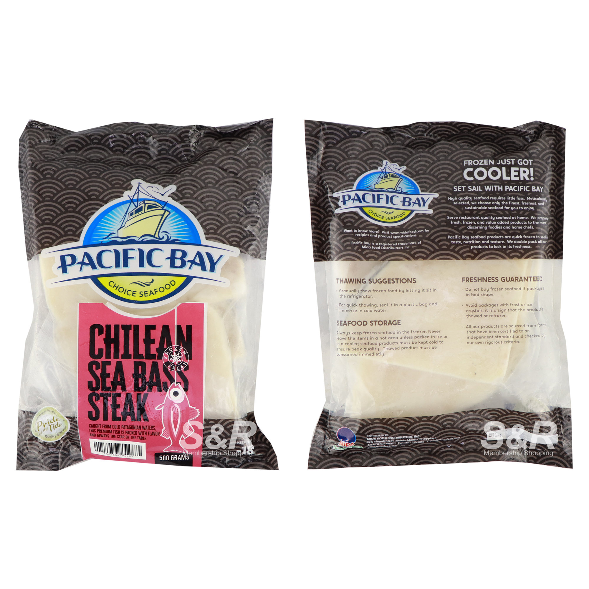 Pacific Bay Chilean Sea Bass Steak 500g