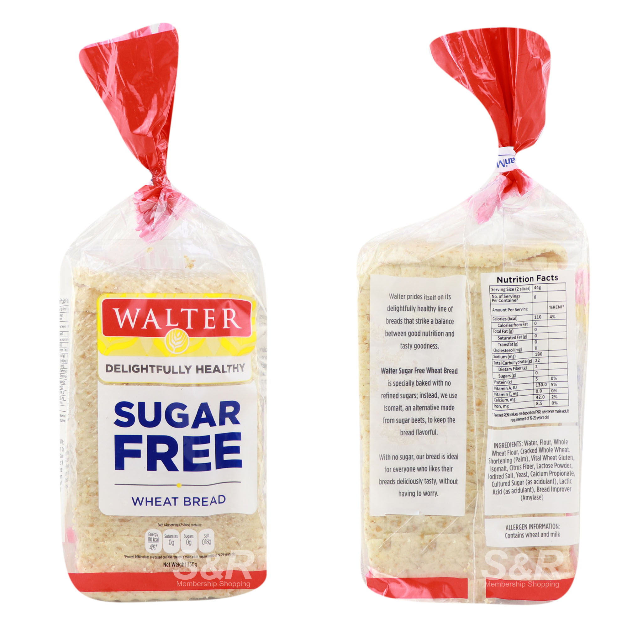 Walter Sugar Free Wheat Bread 350g